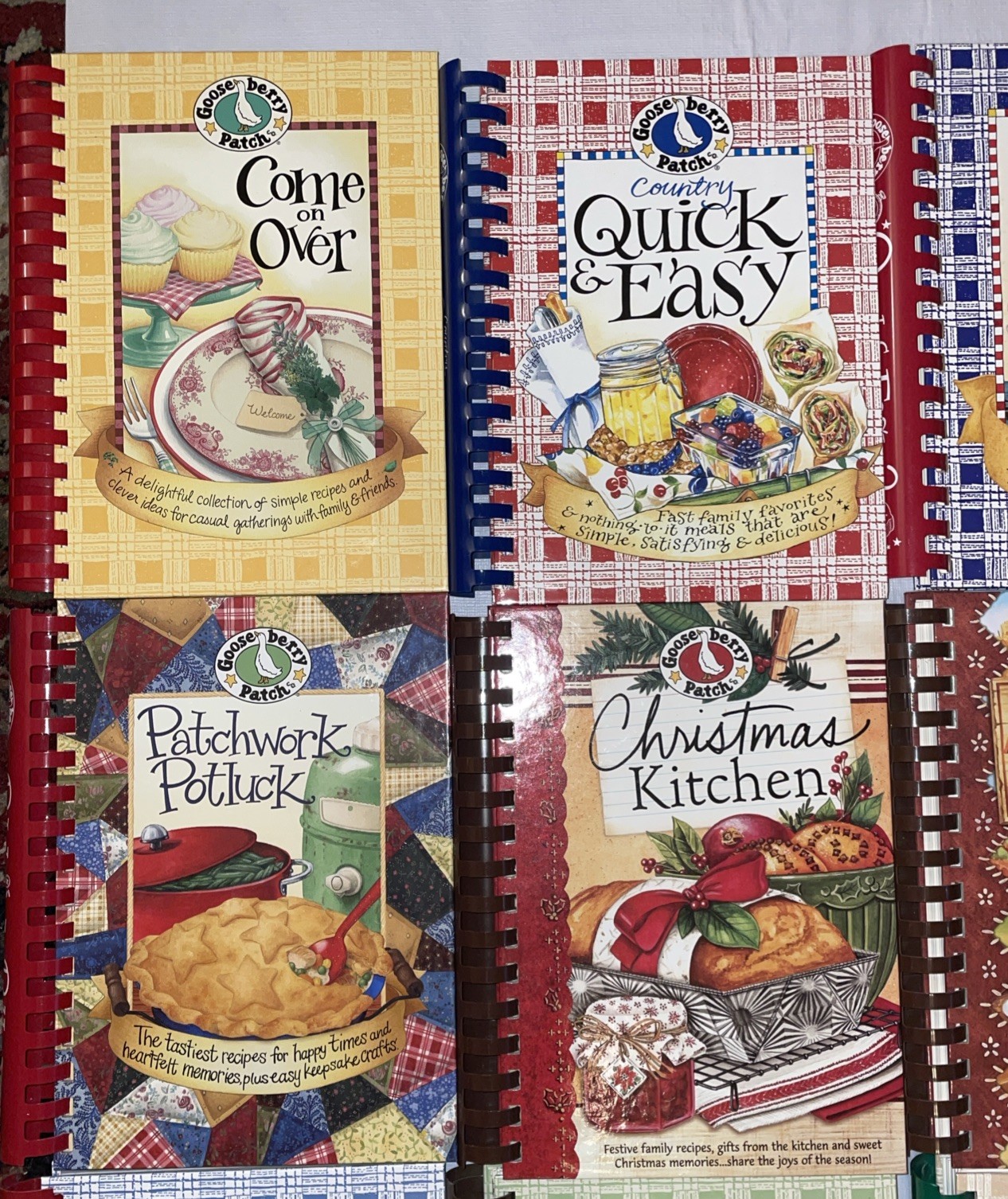 Huge Lot Of 16 Goose Berry Patch Spiral Bound Variety Cookbooks EUC