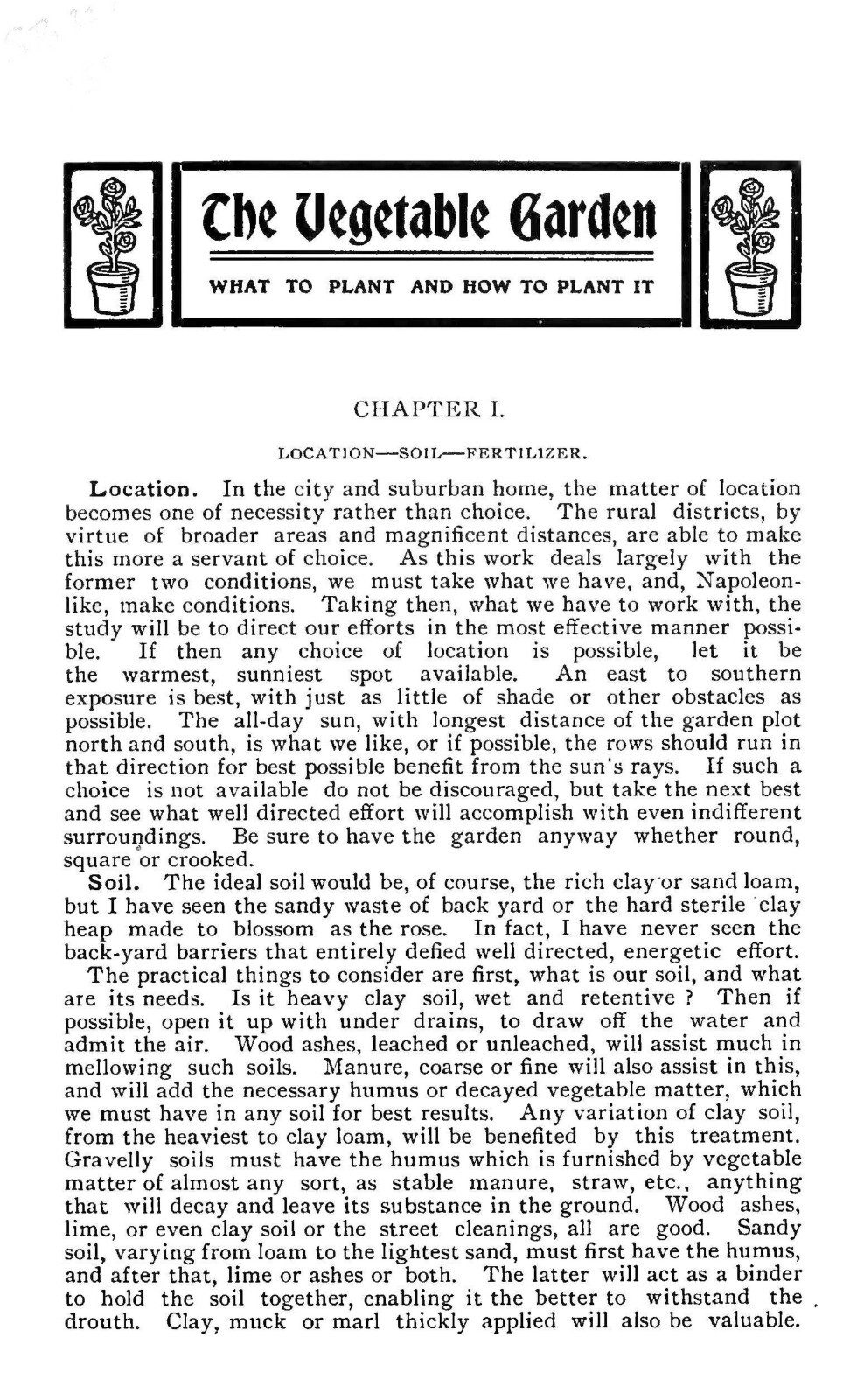 The Vegetable Garden 1903 (30 Pages)