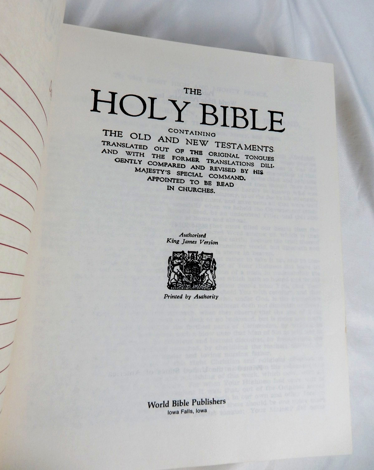 Vintage Holy Bible King James Version Word of Life Edition 1865W NIB