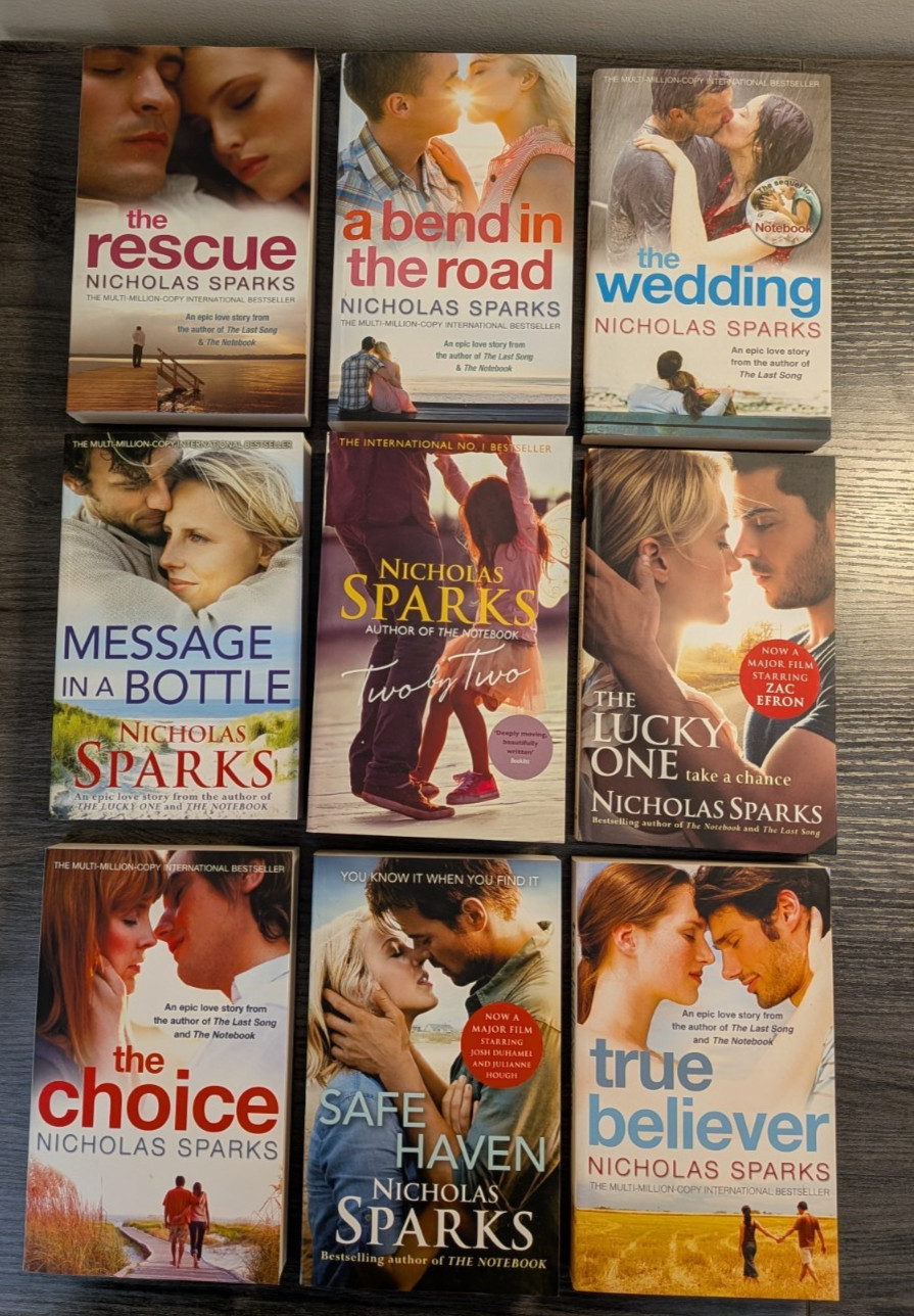 Nicholas Sparks 19 Book Complete Collection Boxset Very Good Condition