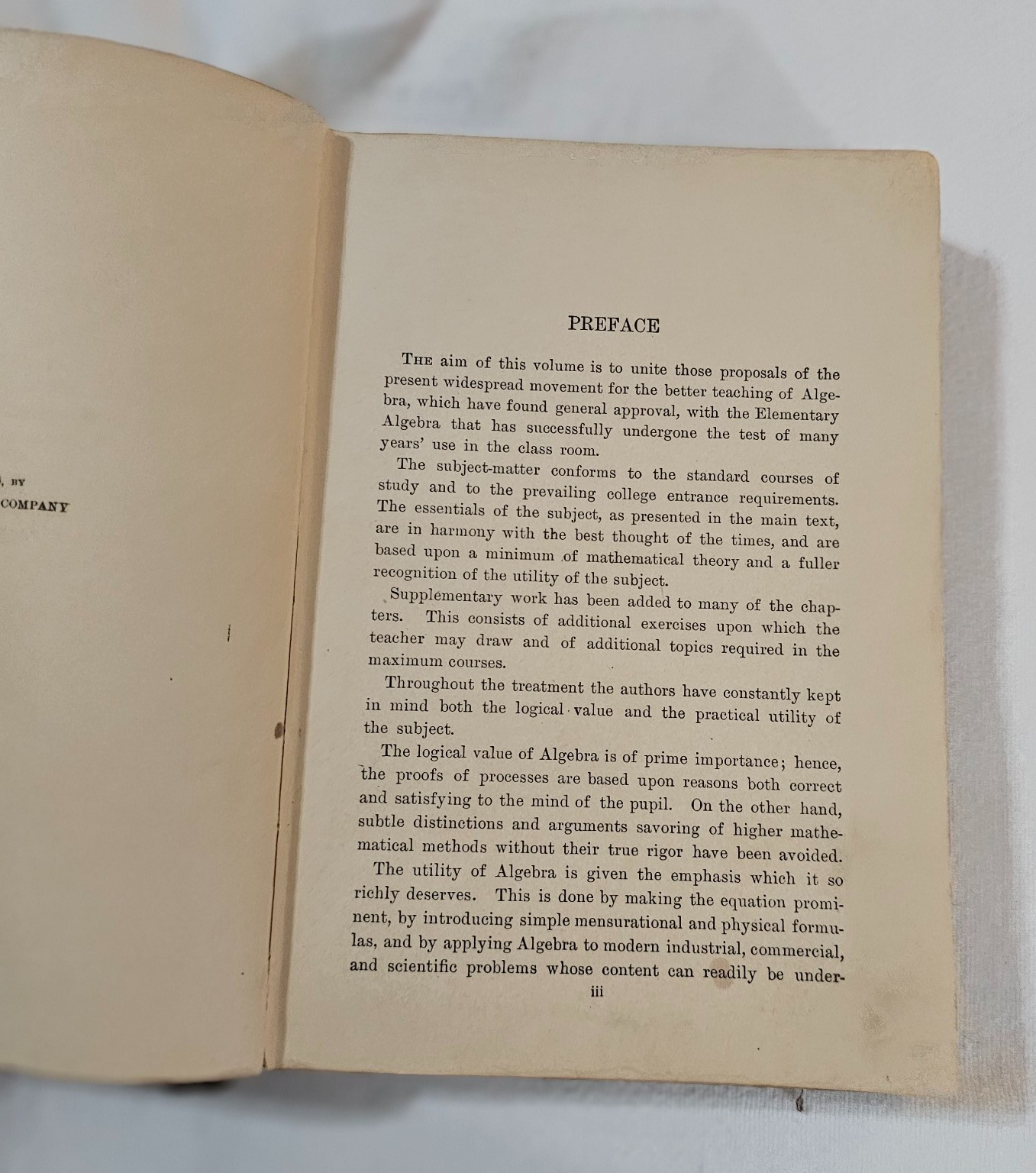 1908 Elementary Algebra Textbook Young & Jackson D. Appleton Antique Math