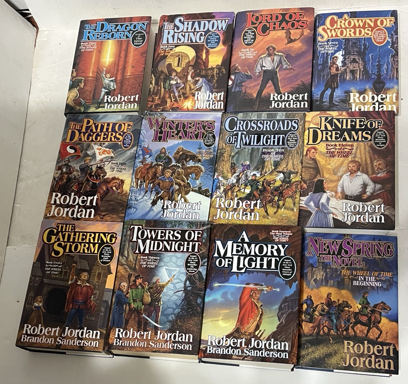 The Wheel of Time 12 Hardcover set 3 ,4 6-14 New Spring by Robert Jordan VG