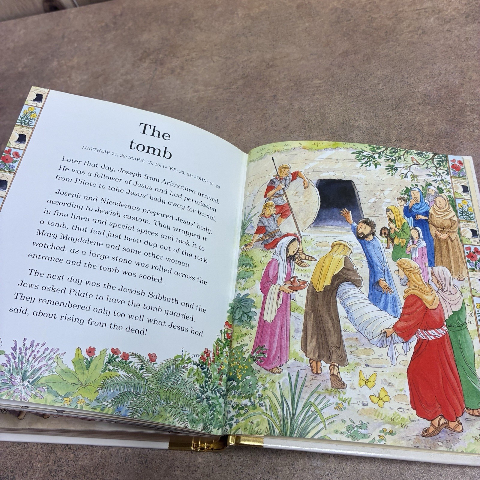 “First Bible Stories” Hardcover Children’s Book W/383 Gold Edge Pages