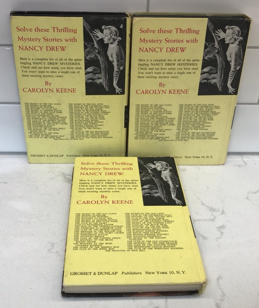 Vintage Nancy Drew by Carolyn Keene Hardback Books Mixed Lot of 3 Numbers 2/3/32