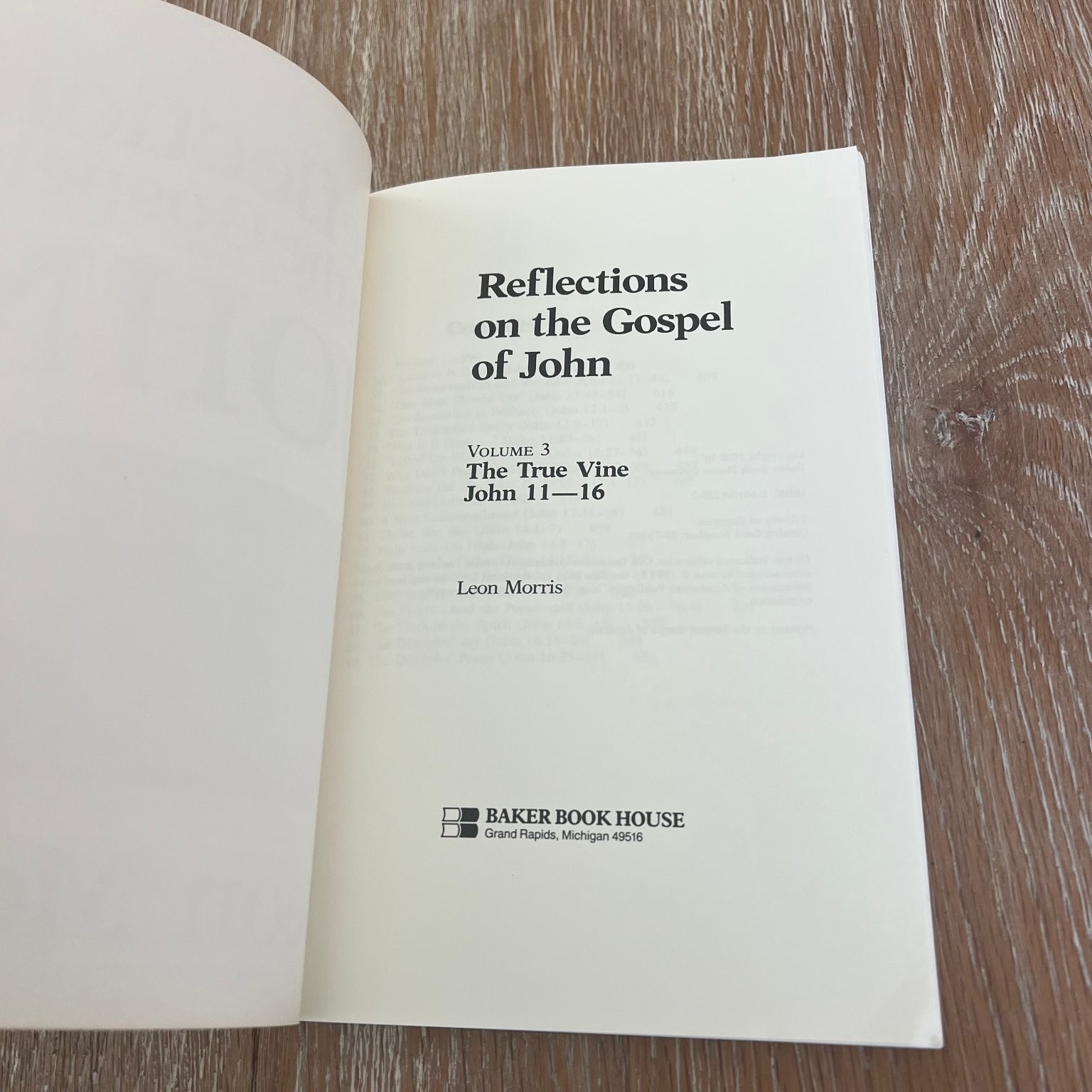 Reflections on the Gospel of John Vol 3 Leon Morris 1988 Baker Book House