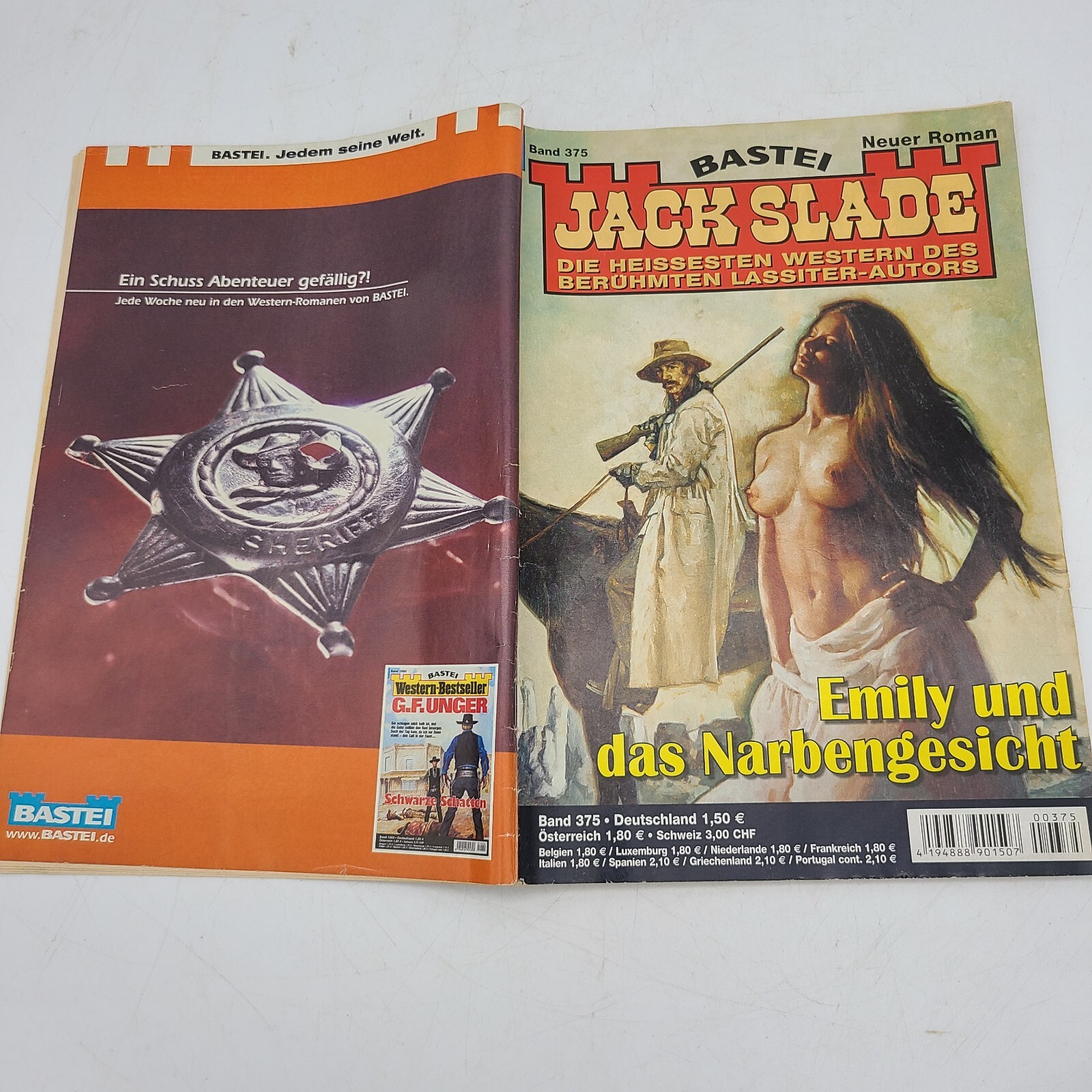 Jack Slade Emily und das Narbengesicht BASTEI Pulp Fiction German Booklet