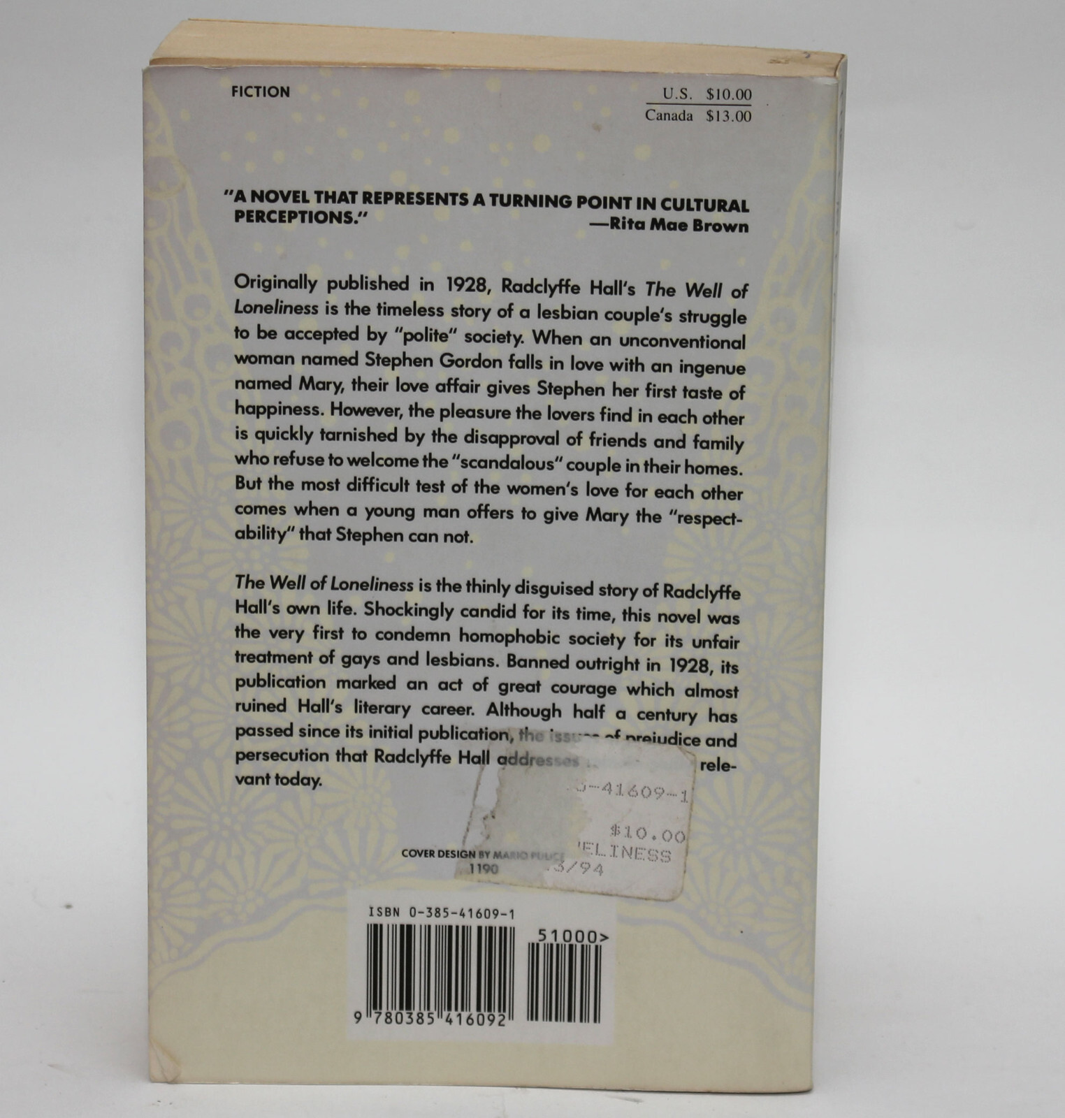 THE WELL OF LONELINESS 1920s Classic of Lesbian Fiction, Radclyffe Hall 1990 TPB