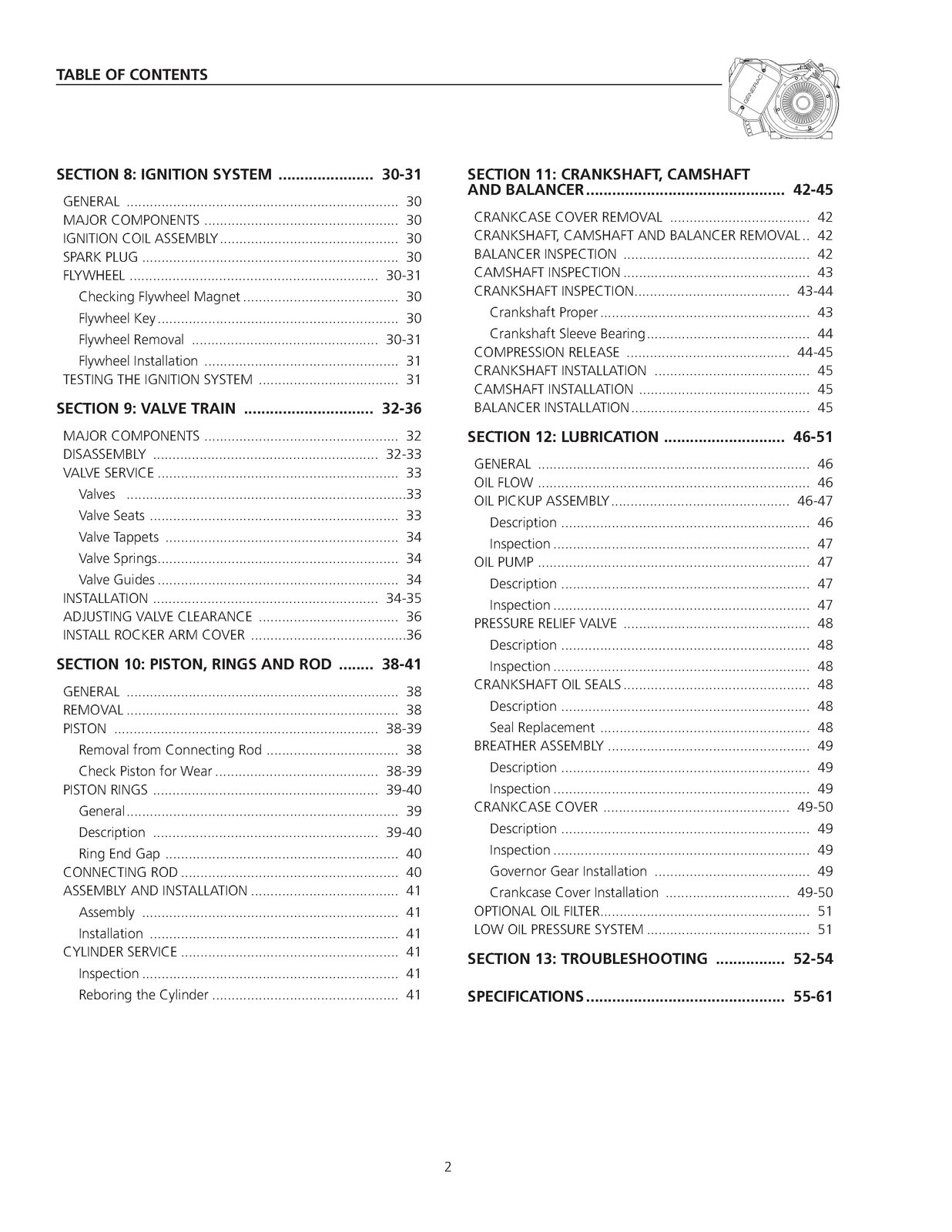 GENERAC 320 360 410 Large Frame GN Engines Service Repair Manual – WIRE BIND
