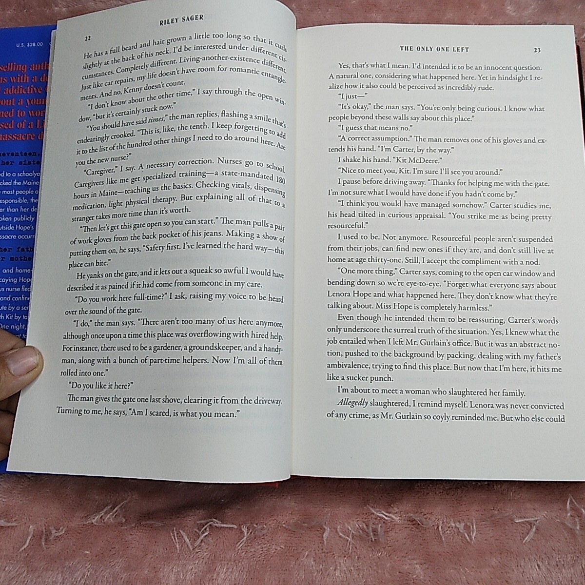 The Only One Left Riley Sager Thriller Book Club Summer 2023 Hardcover W/ Dustco