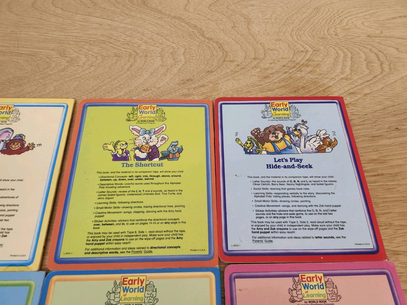 Early World Of Learning Book Set – 1987 World Inc Readers Education Lot (8)