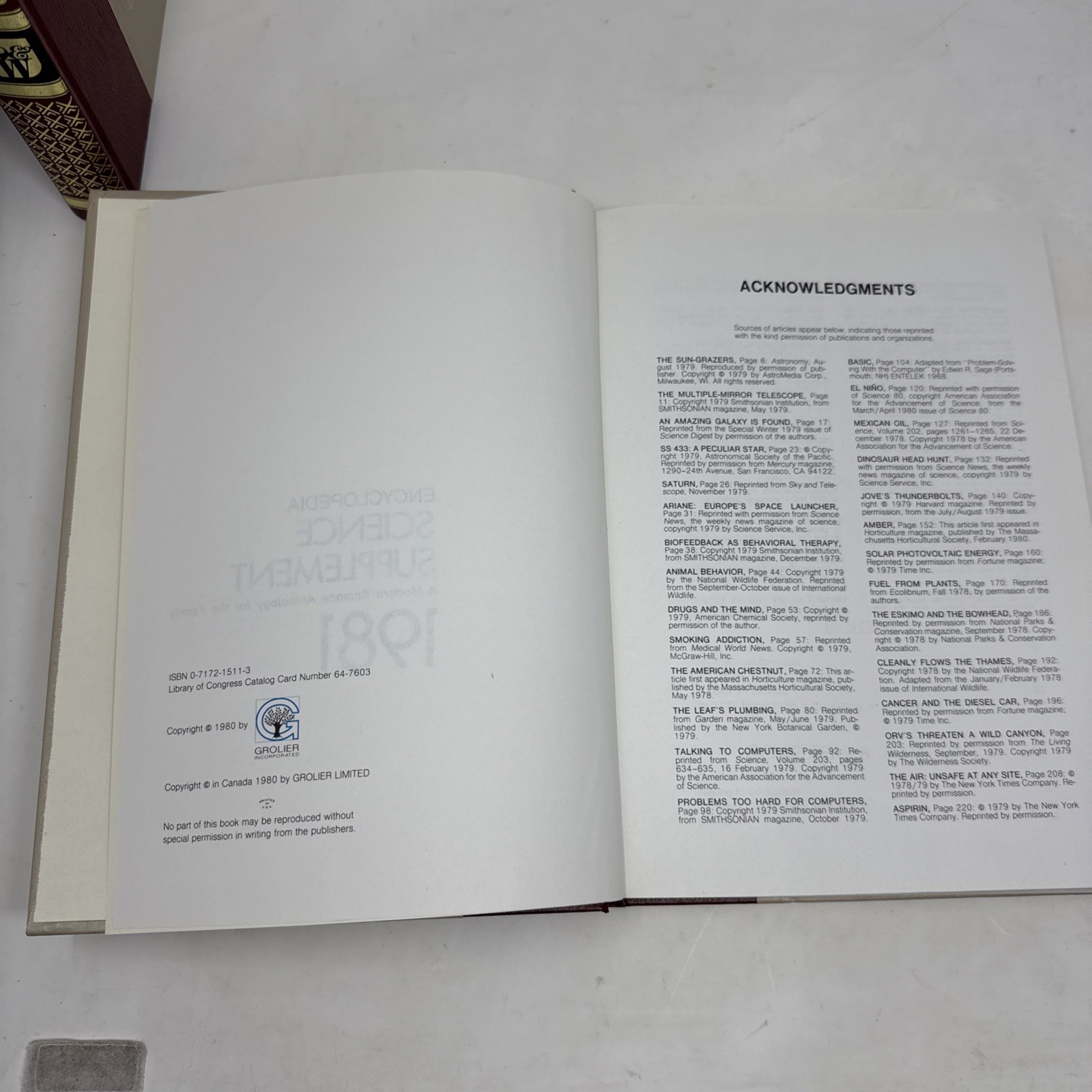 Funk and Wagnalls Science Yearbook 5 Hardcover Supplement Volume Lot 1980 – 1984