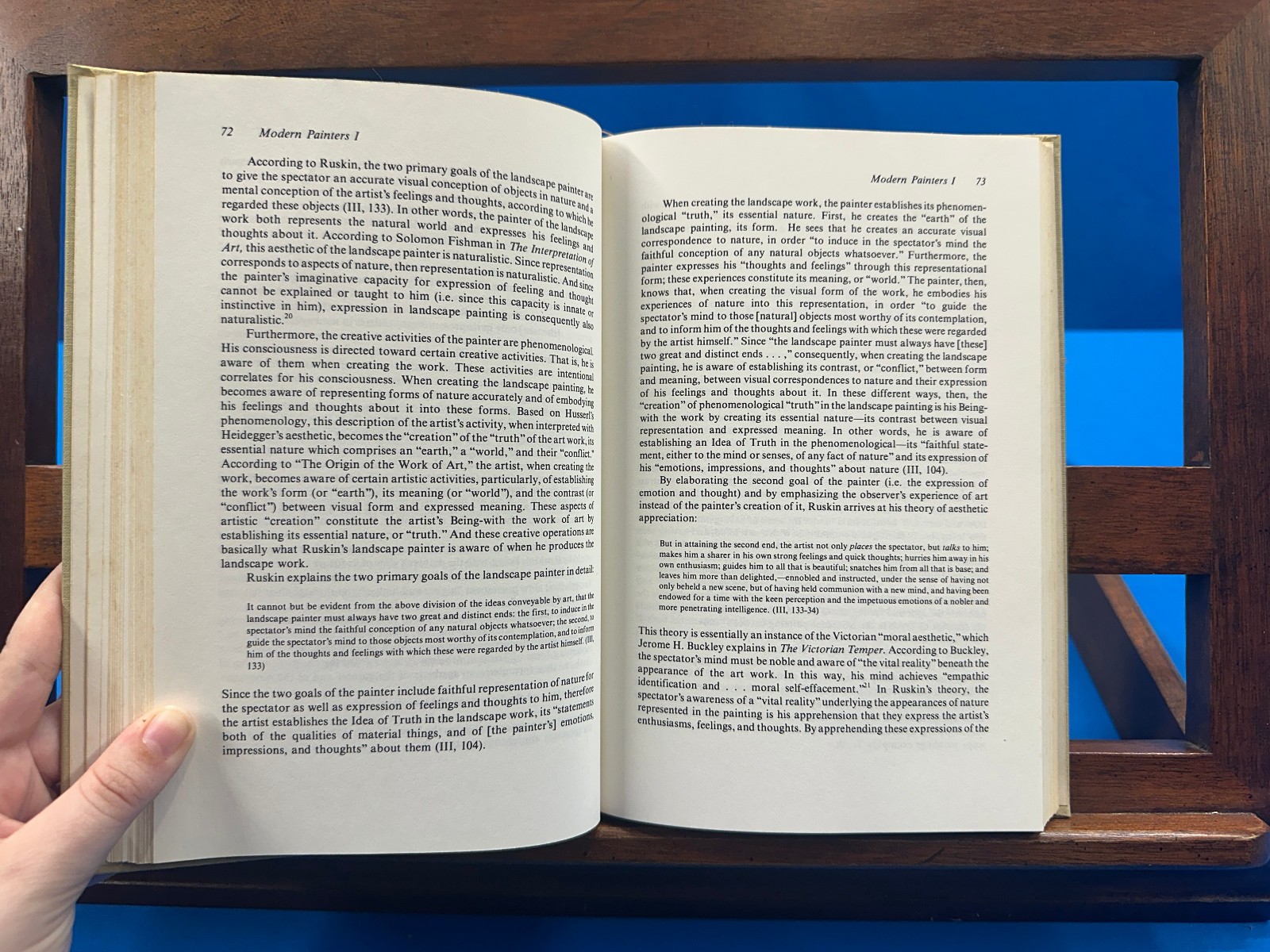 John Ruskin’s Modern Painters I and II: A Phenomenologocal Analysis- 1981