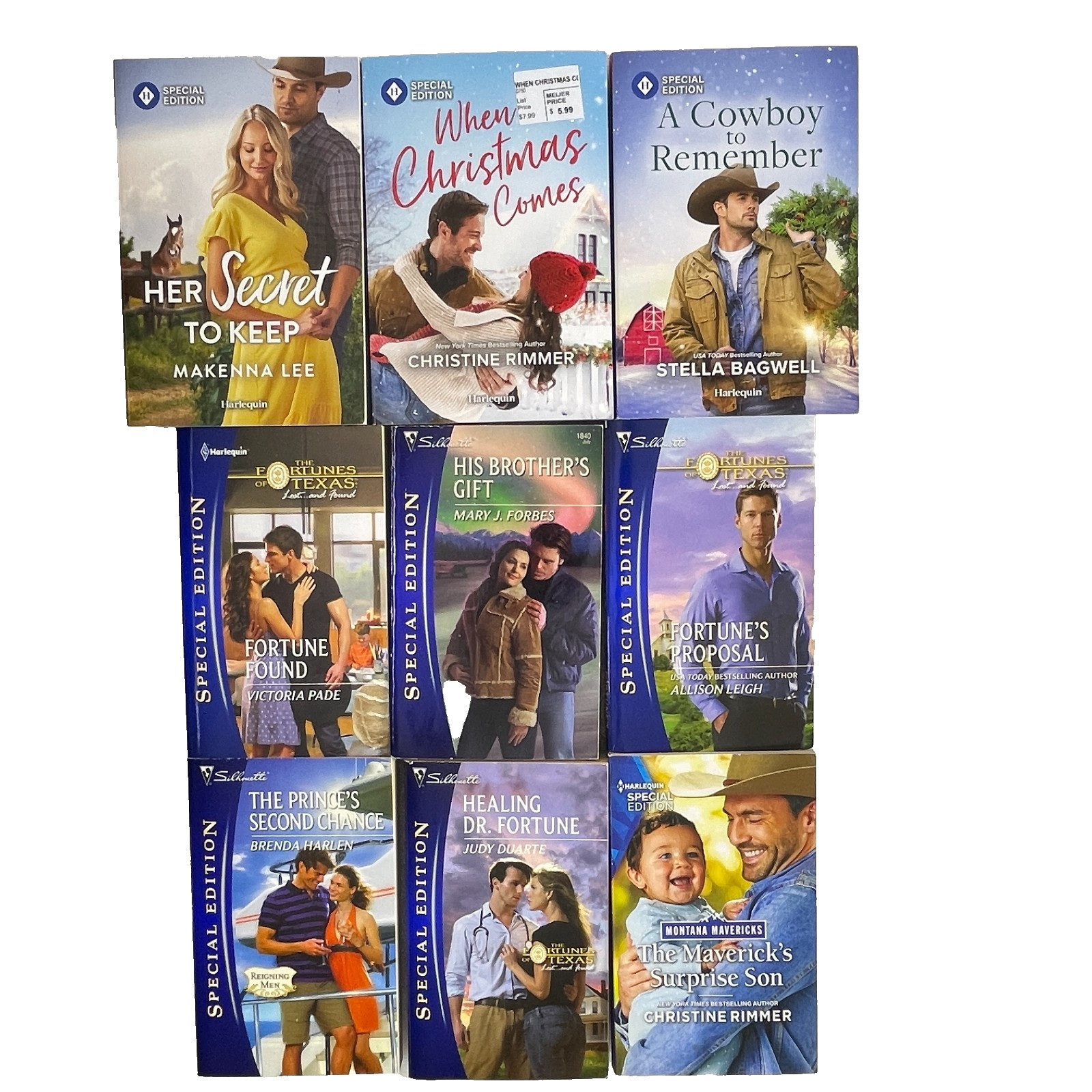 Harlequin Silhouette Special Edition 9 Book Lot Mixed Romance Mass Market