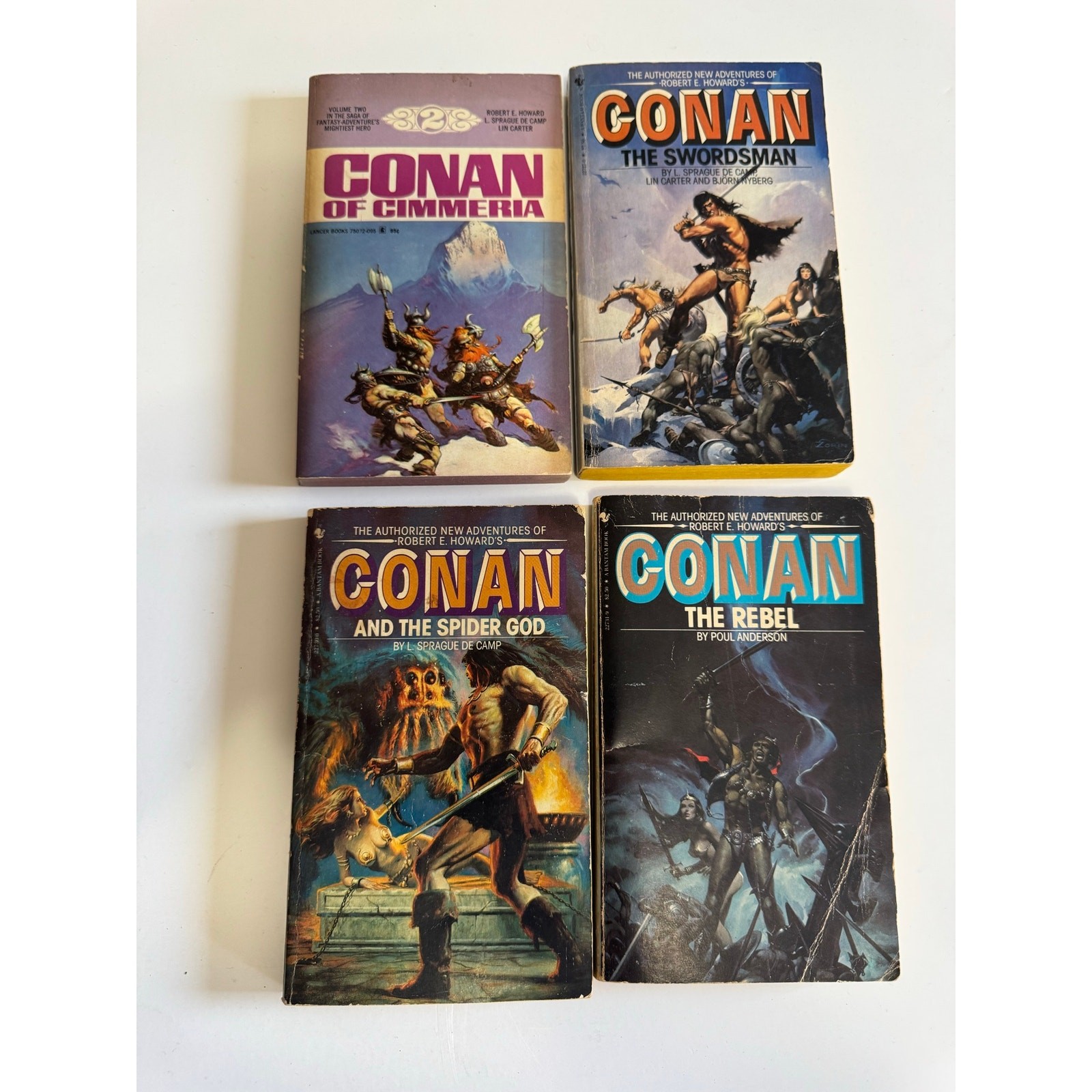 Conan the Barbarian Book Lot of 4 Robert E Howard + List in Description