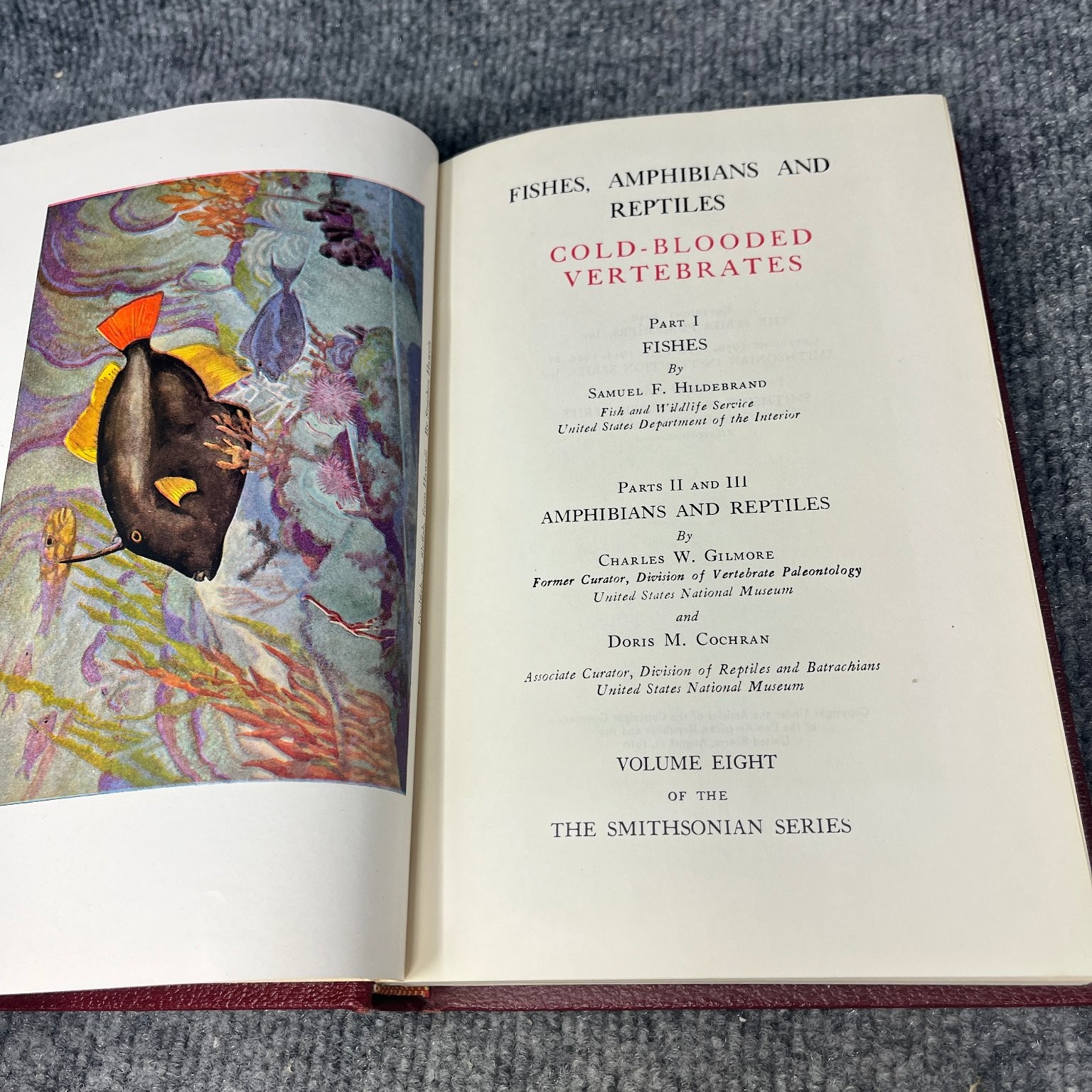 Fishes Amphibians Reptiles Cold-Blooded Vertebrates 1949 Smithsonian Series
