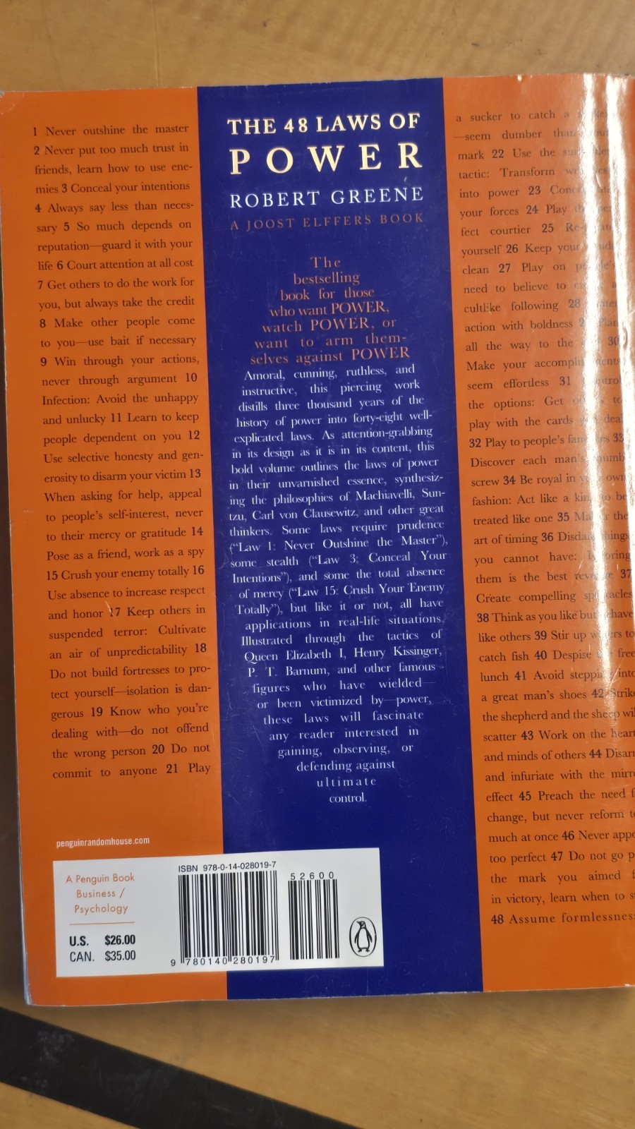 The 48 Laws of Power Robert Greene First Edition Hardcover Like New