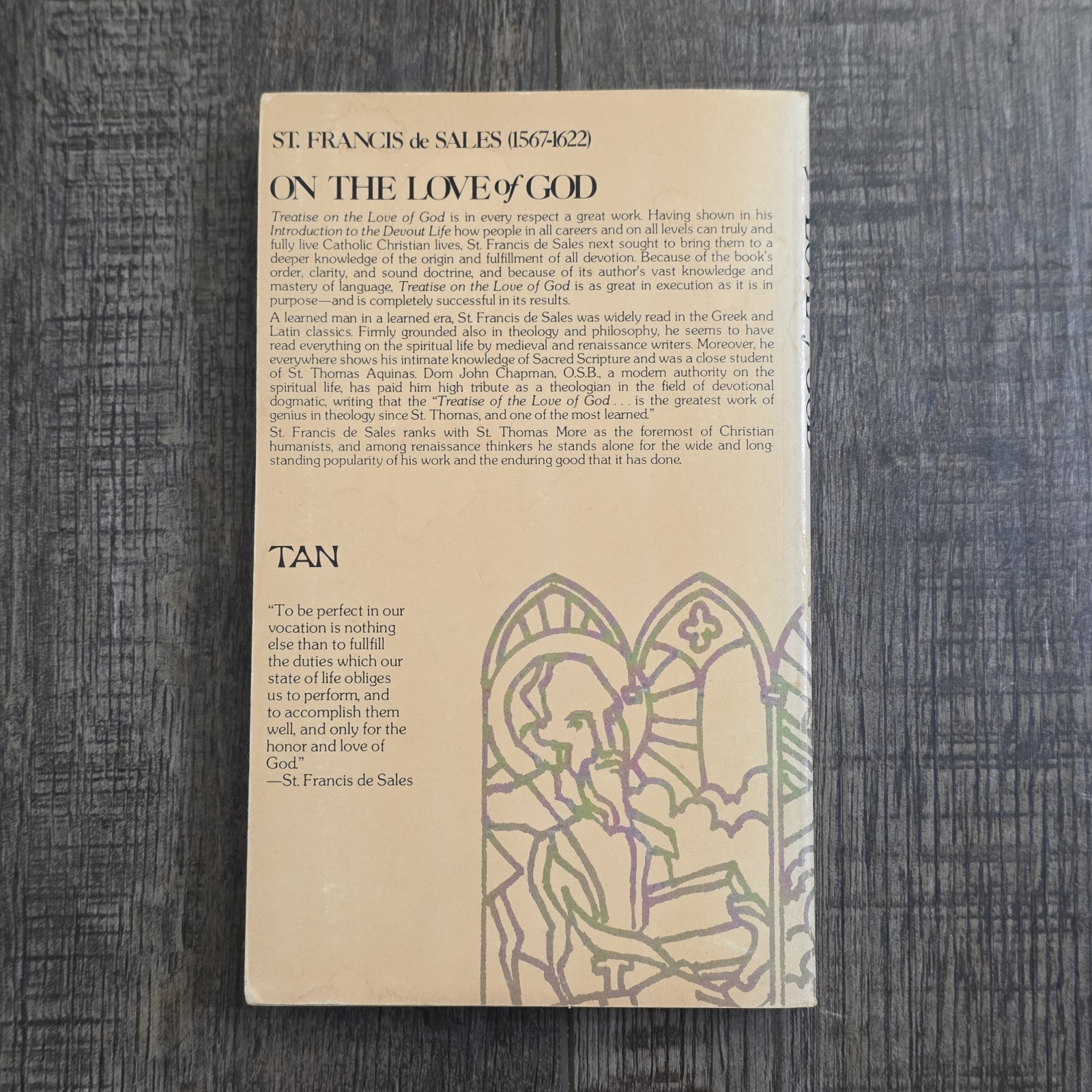 Vintage Treatise on the Love of God Volume 1 St Francis de Sales 1975 PB TAN