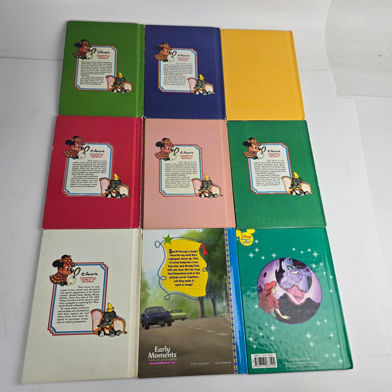 Vintage Disney’s Wonderful World of Reading Lot of 9 Hardcover Books 70s 80s