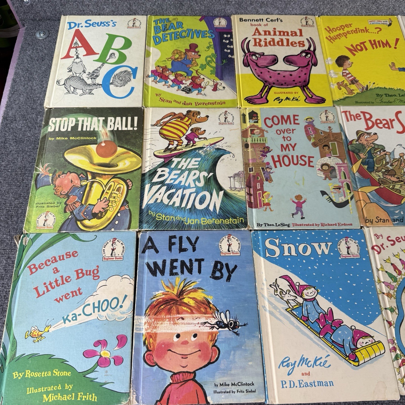 Lot of 36 Vintage Beginner Books – Dr Seuss LeSieg Berenstain