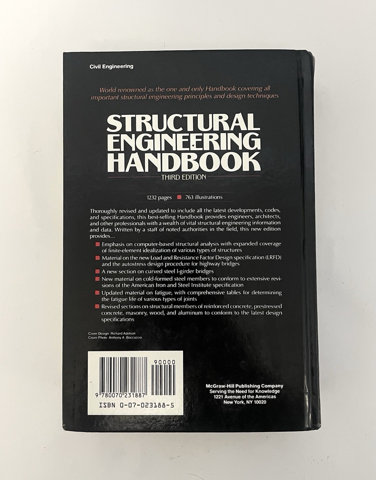 Structural Engineering Handbook by Edwin H. Gaylord Third Edition Hardcover
