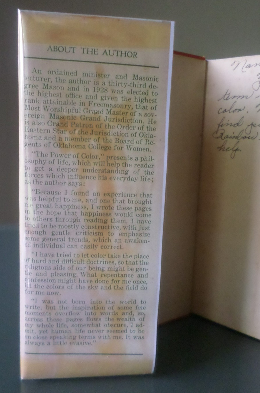 The Power of Color – 1948 – Mark Sexon – Order of Rainbow for Girls