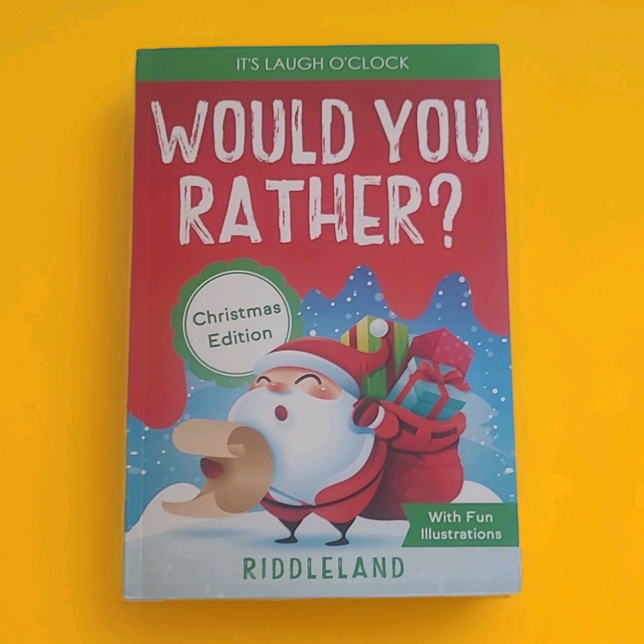 Riddleland Would You Rather? Christmas Edition Paperback Illustrated Ages 9-12