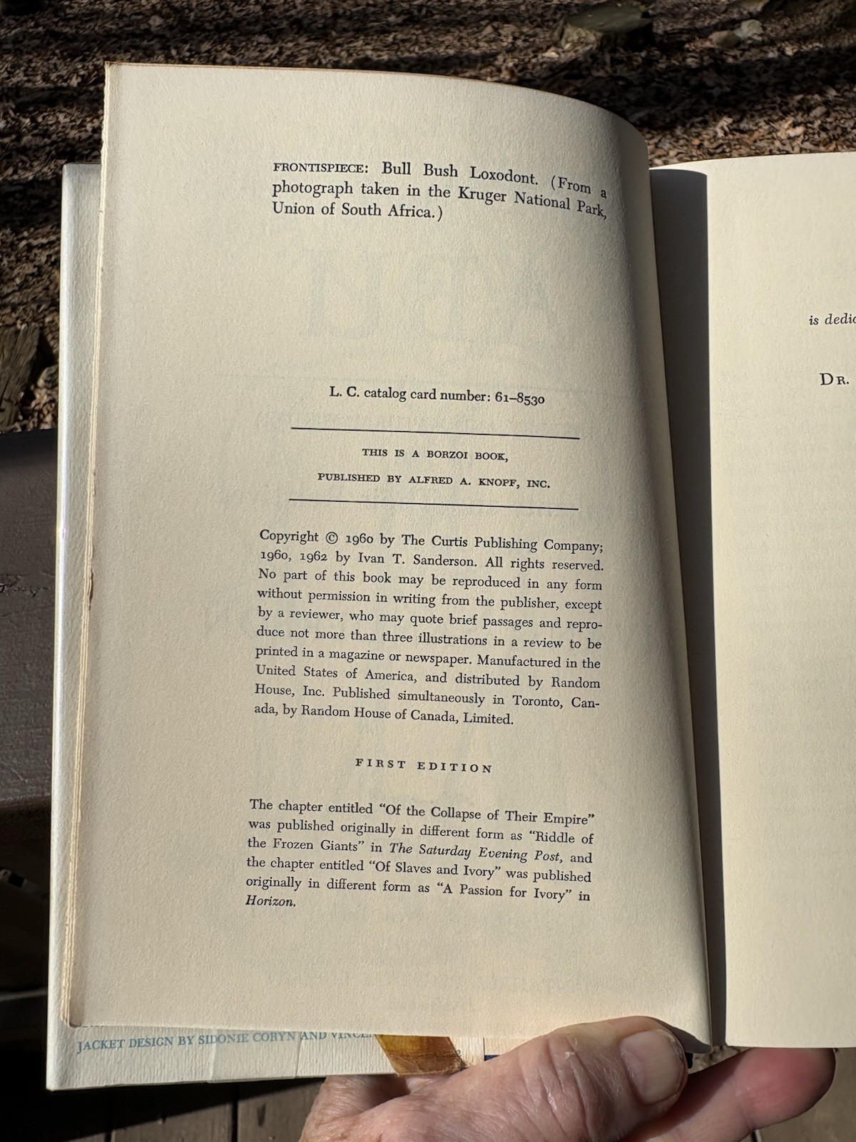 The Dynasty Of Abu, Ivan T Sanderson, Alfred A Knopf, 1962, HCDJ 1st Ed.