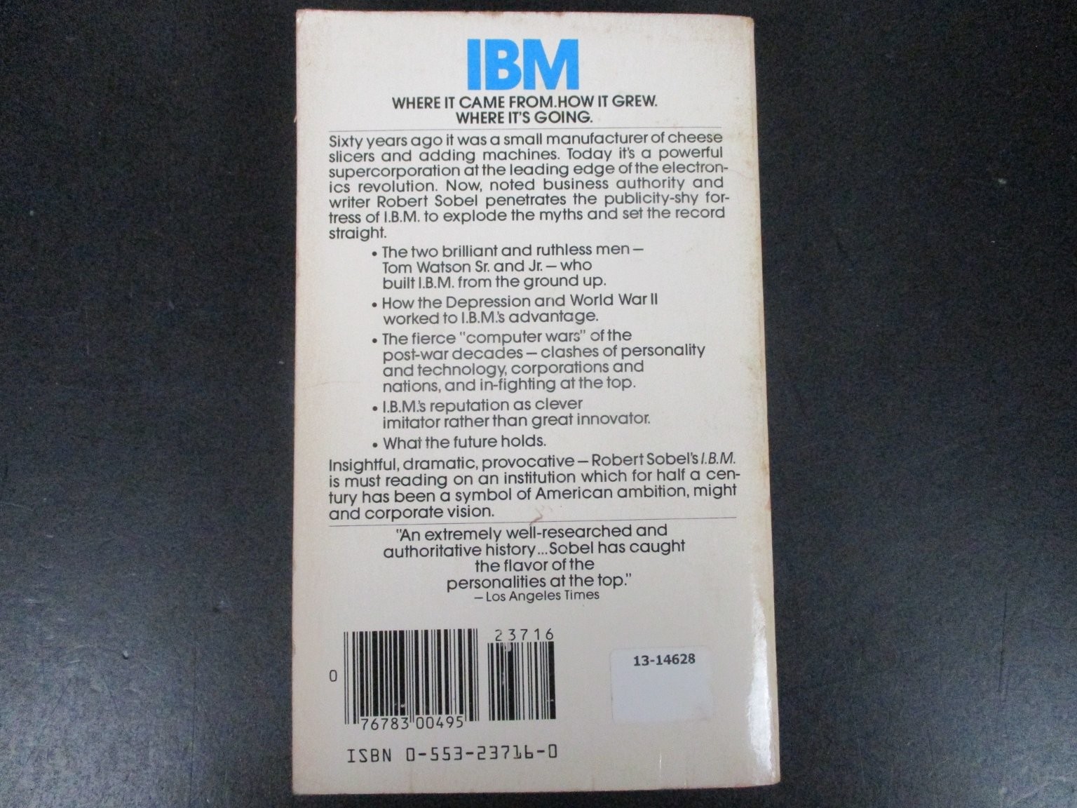 IBM Colossus in Transition by Robert Sobel 1983 Bantam Edition Business History