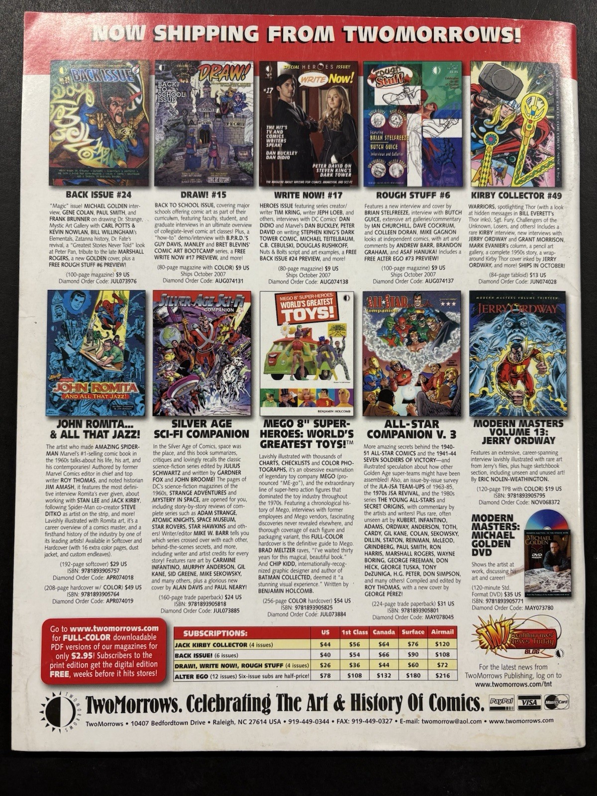 Alter Ego No. 72 September 2007 Scott Shaw Roy Thomas Autograph Captain Carrot
