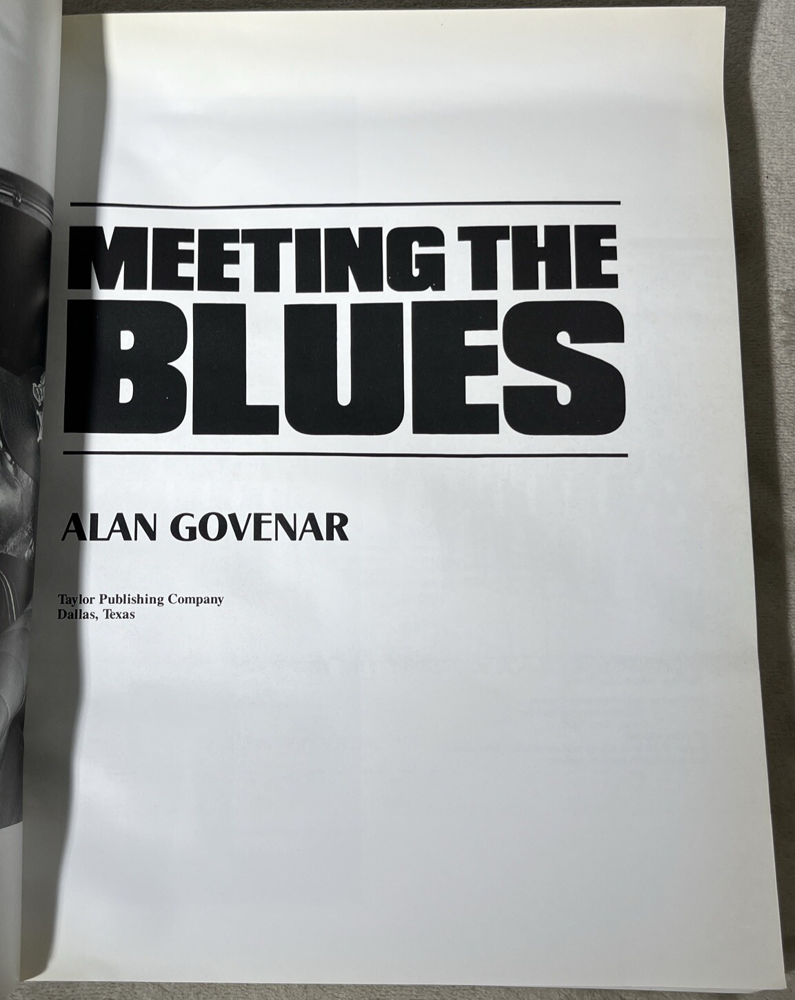 Meeting The Blues Alan Govenar Paperback Book 1988 Taylor