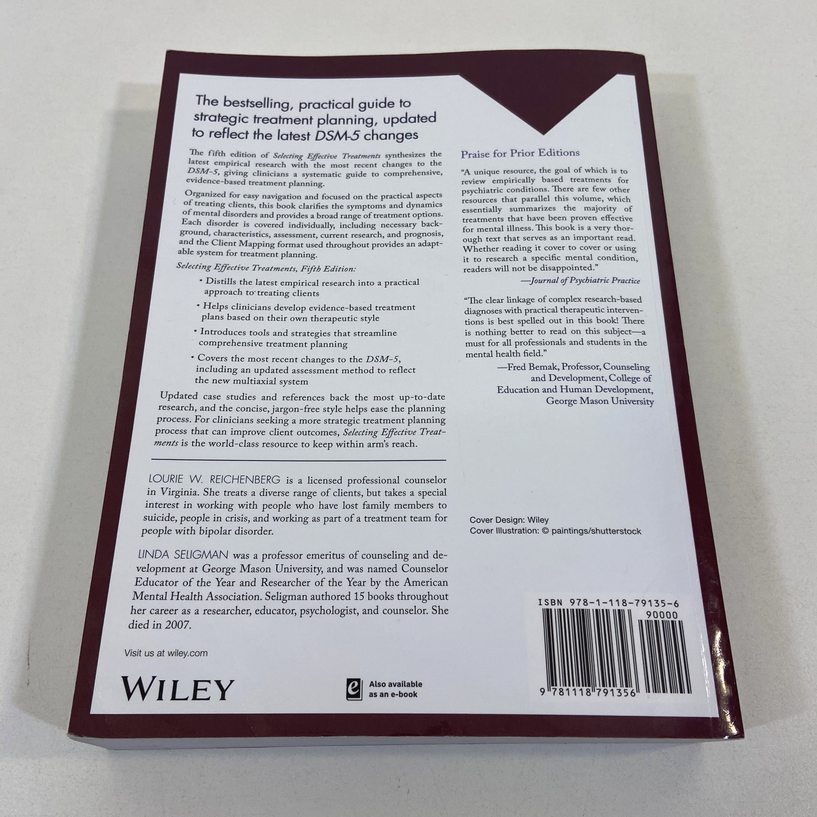 Selecting Effective Treatments 5th Edition 2016 TPB Reichenberg & Seligman Wiley