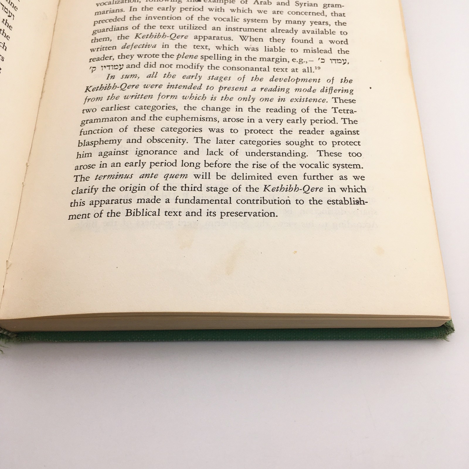 The Biblical Text In The Making A Study Of The Kethib-Qere By Robert Gordis 1971