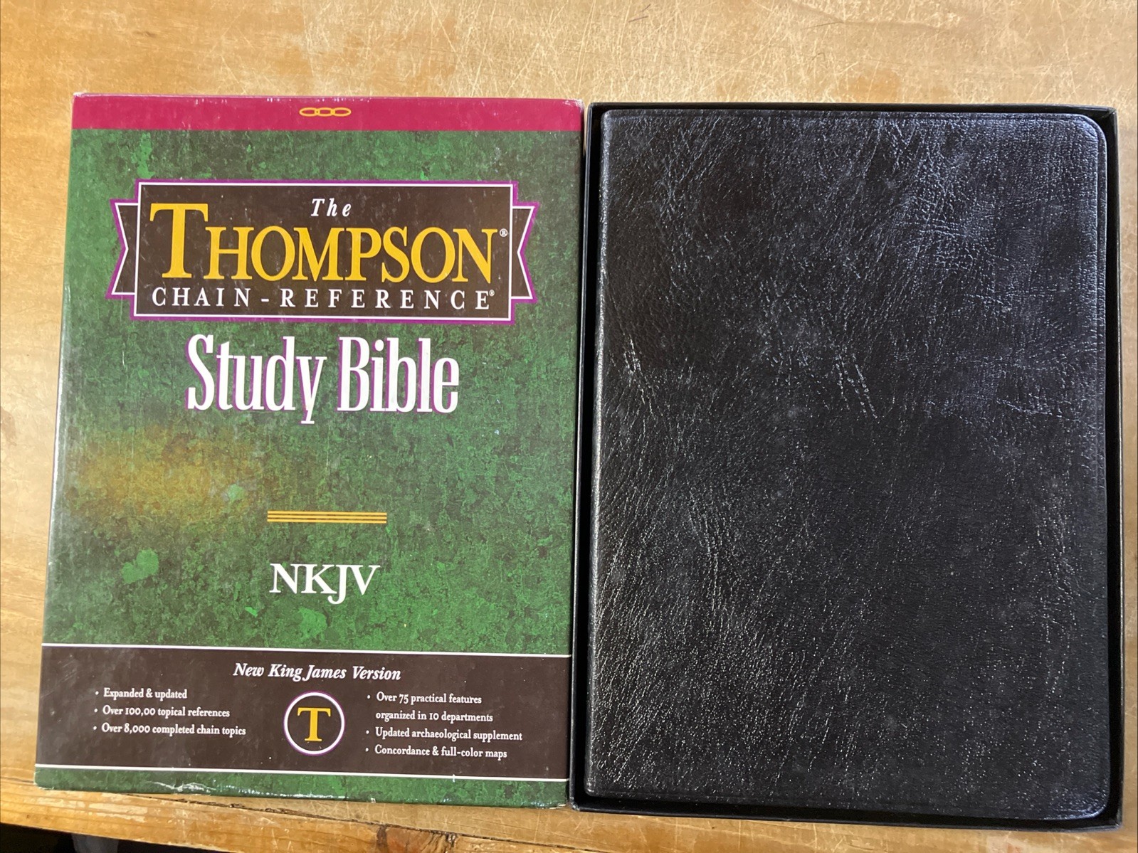 Kirkbride NKJV Thompson Chain Reference Bible Genuine Leather 306 USA Like New!