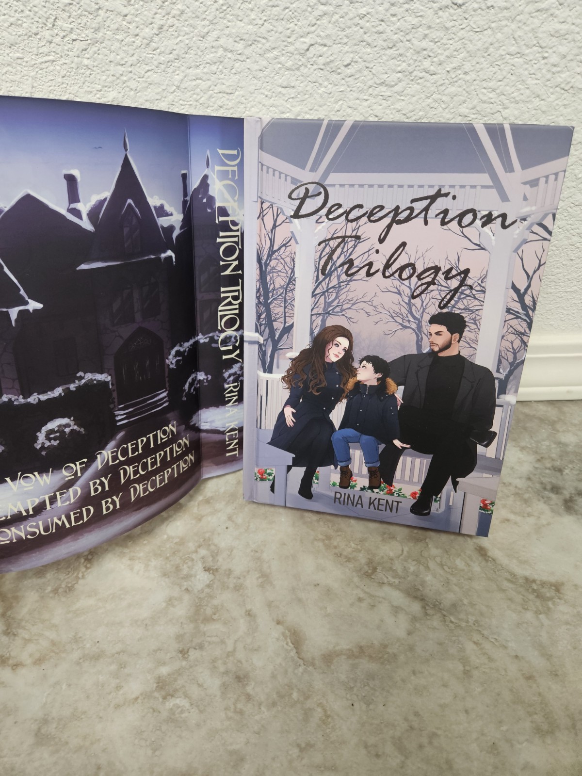 Rare Books For Days Crate Deception Trilogy Rina Kent Exclusive HC/Box – Red…