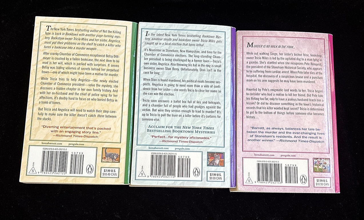 Lot of 13 Lorna Barrett AKA Lorraine Bartlett A Booktown Mystery Cozy Mysteries