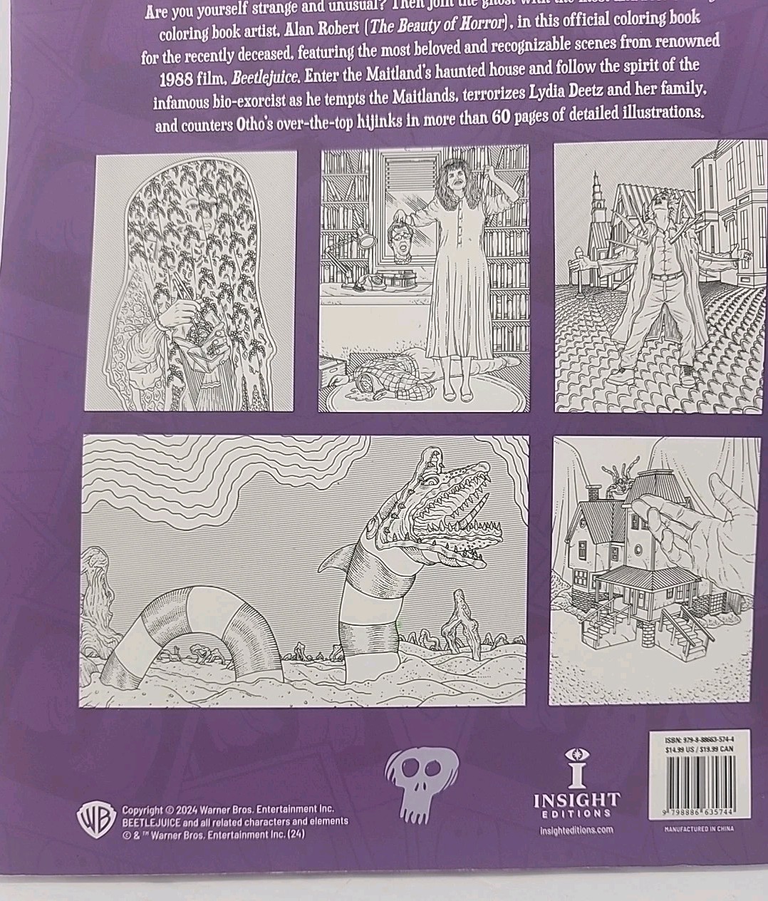Beetlejuice : The Official Coloring Book, Paperback by Robert Alan, No Box