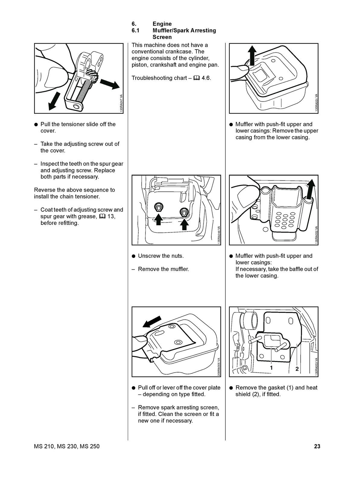 STIHL MS 210 230 250 Chainsaw Service Manual 2007 – WIRE BOUND – TOUGH COVERS
