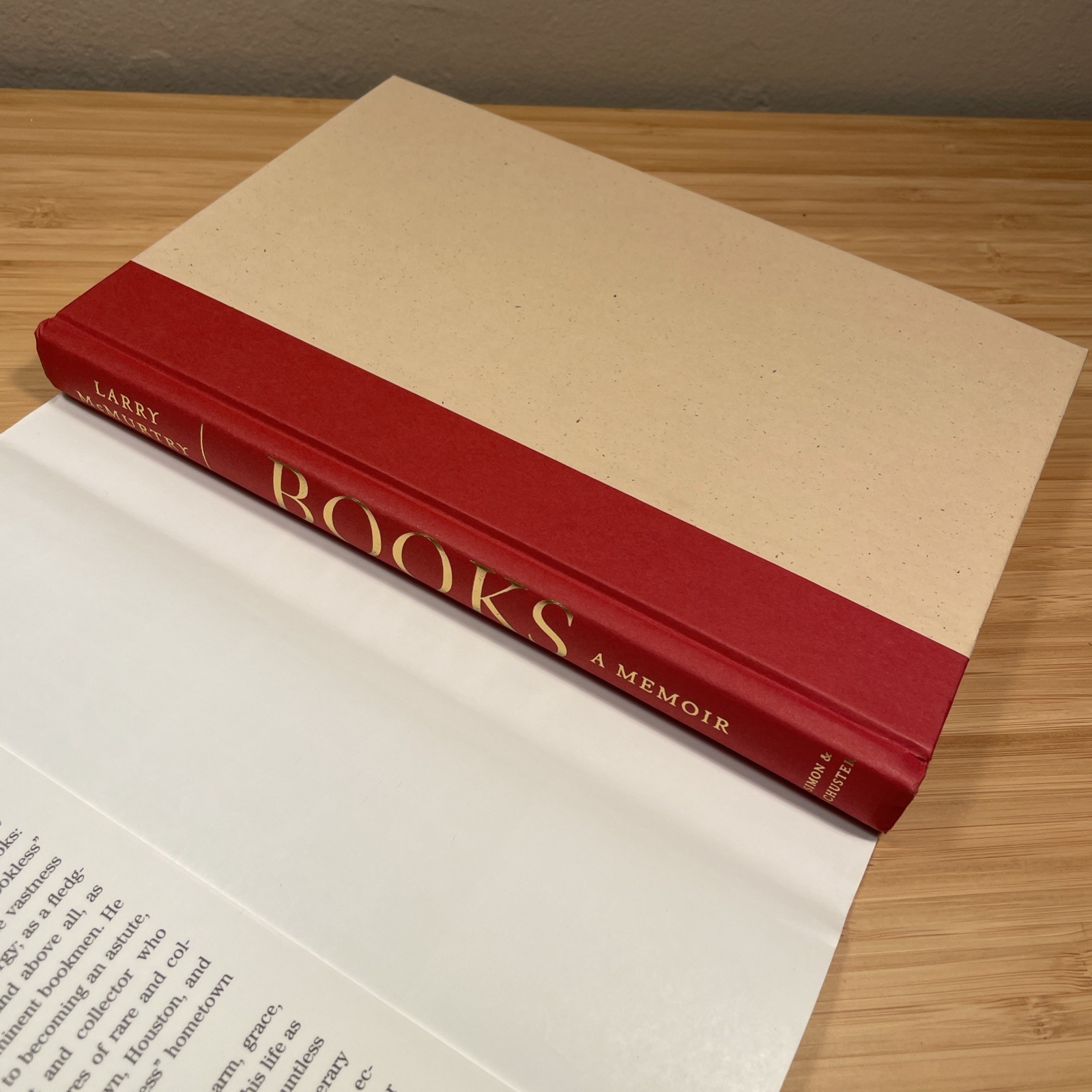 Larry McMurtry BOOKS: A MEMOIR (2008) 1st Printing