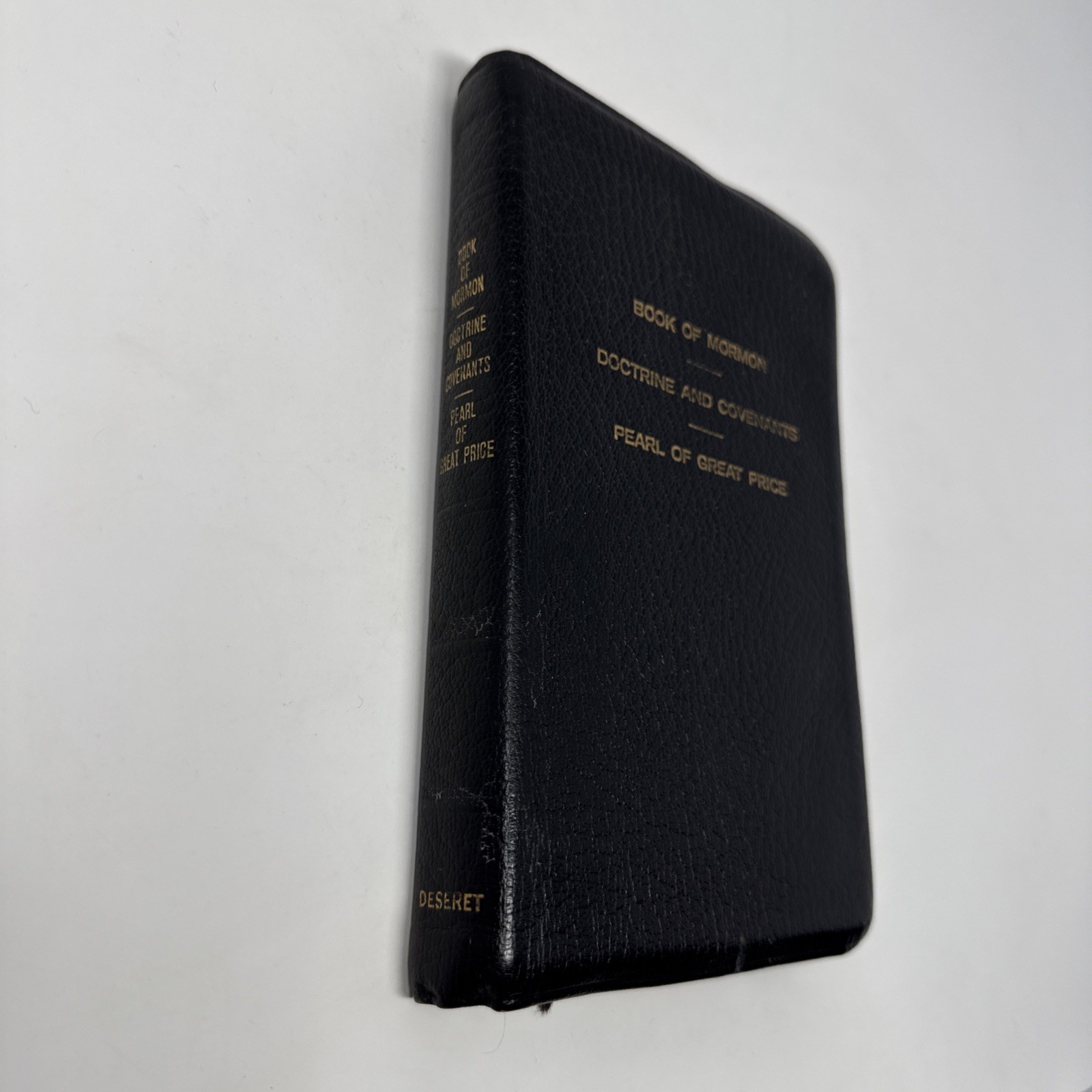 BOOK OF MORMON, DOCTRINE AND COVENANTS, PEARL OF GREAT PRICE LEATHER 1975