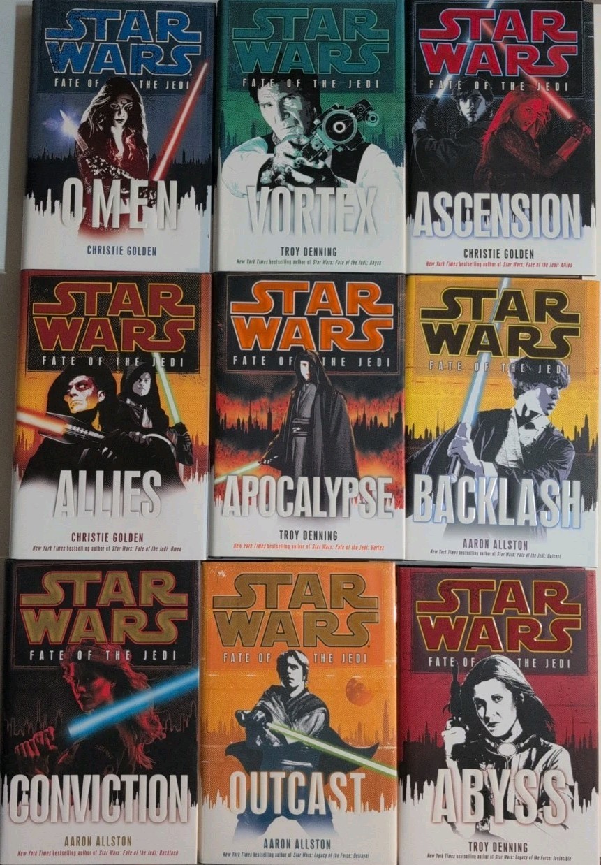 Star Wars Fate of the Jedi Complete Series 9 Books Hardcover Del Rey 1st Ed
