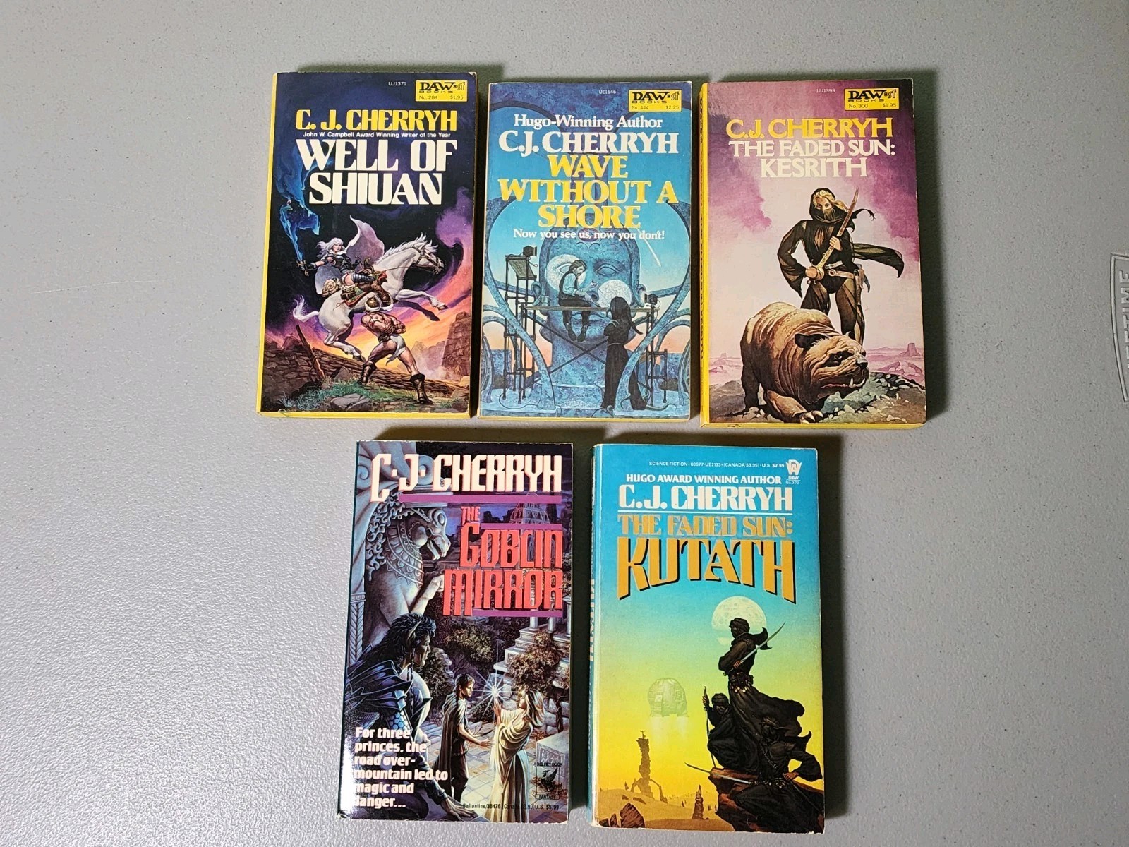 C.J. Cherryh Vintage DAW Paperback Lot of 10 Books – Gate Of Ivrel, Faded Sun