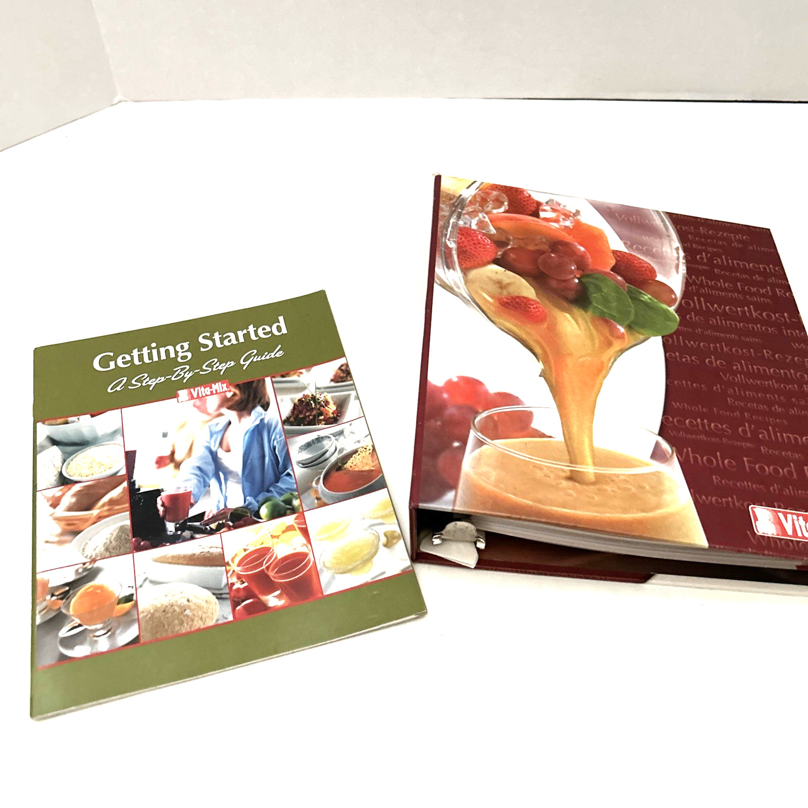 Vita-Mix Owner’s Manual + Cookbook Recipes Instructions Binder w Built-In Stand