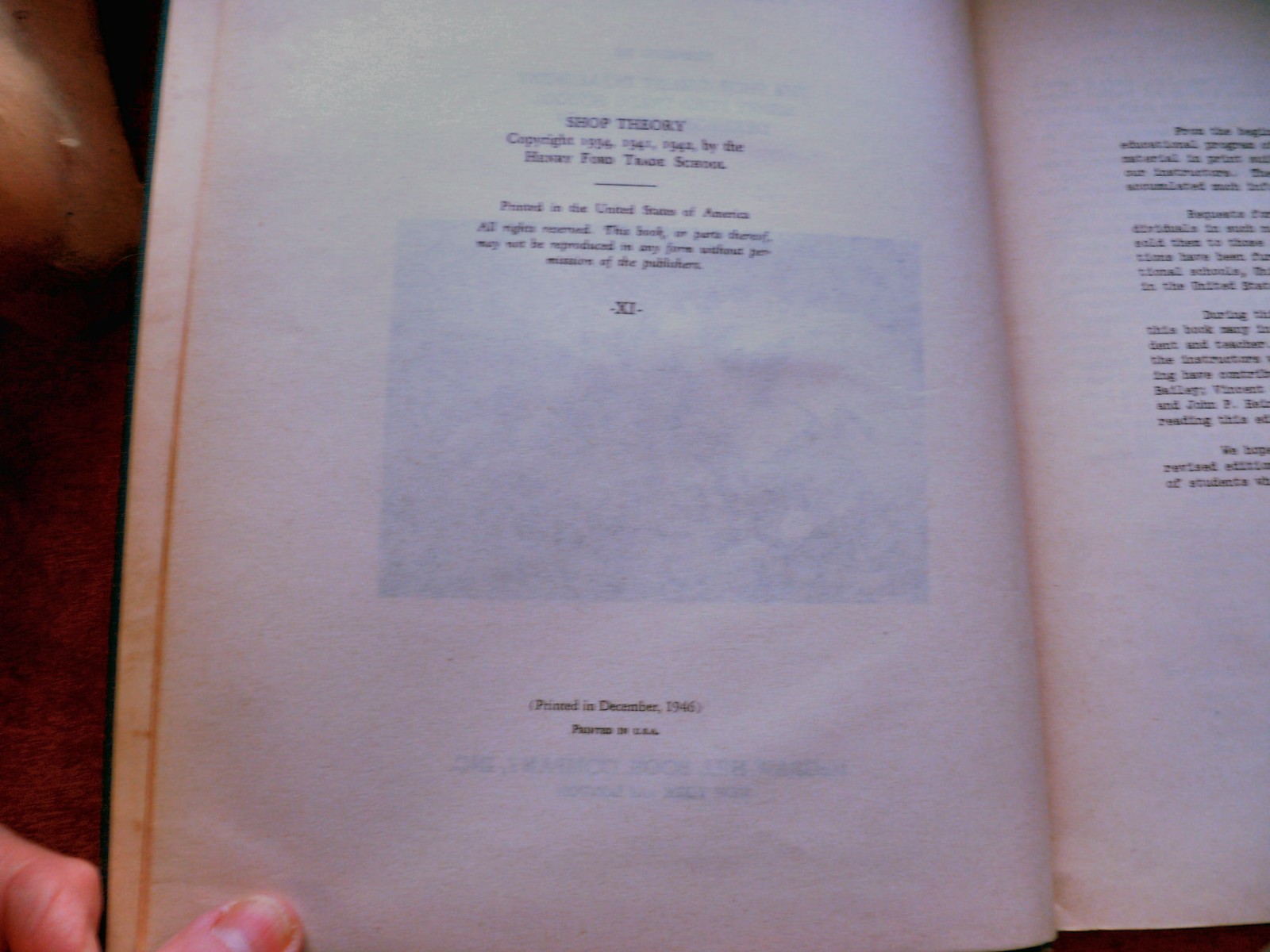 Shop Theory – Henry Ford Trade School – 1946 Printing – Illustrated Hardback
