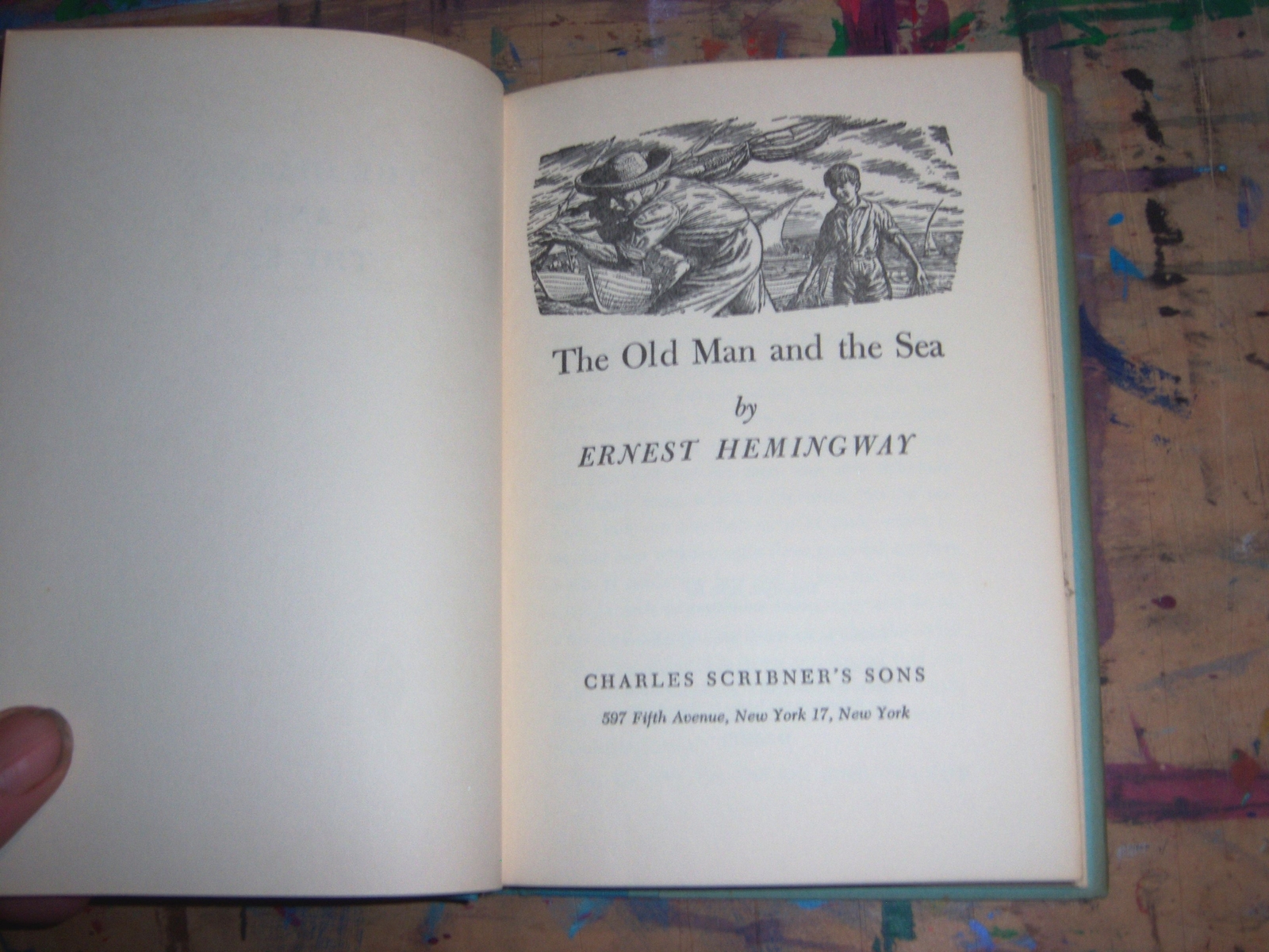 Ernest Hemingway The Old Man And The Sea 1952 Scribners D-5.63[H] 8vo HCDJ VG+VG