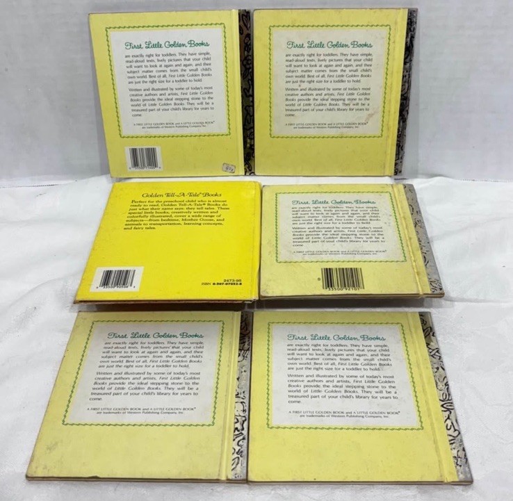 Lot Of 6 Vintage Mini – My First Little Golden Book 5.5×5.75”