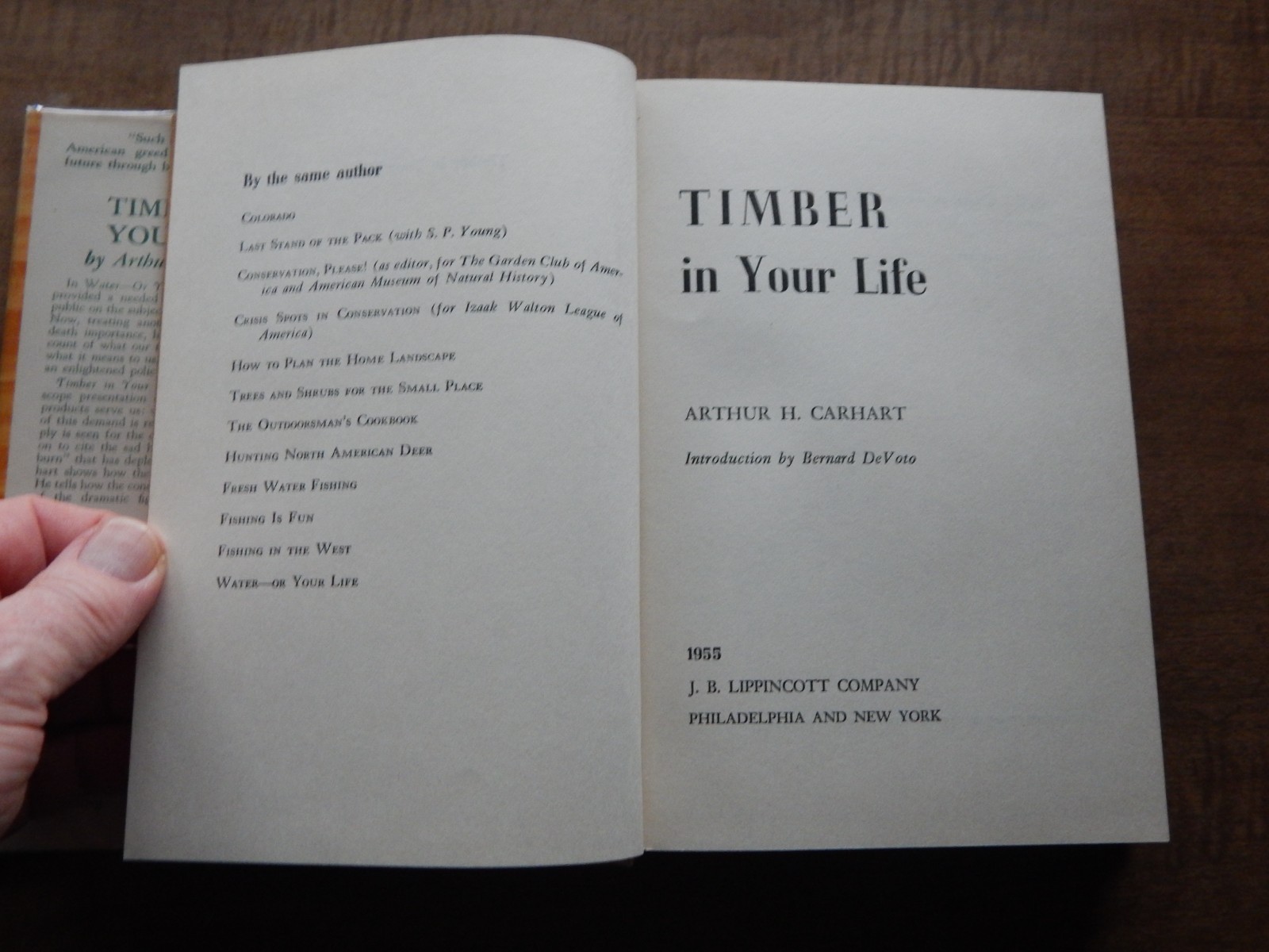 Timber In Your Life by Arthur H. Carhart Hardcover w/DJ 1955 Second