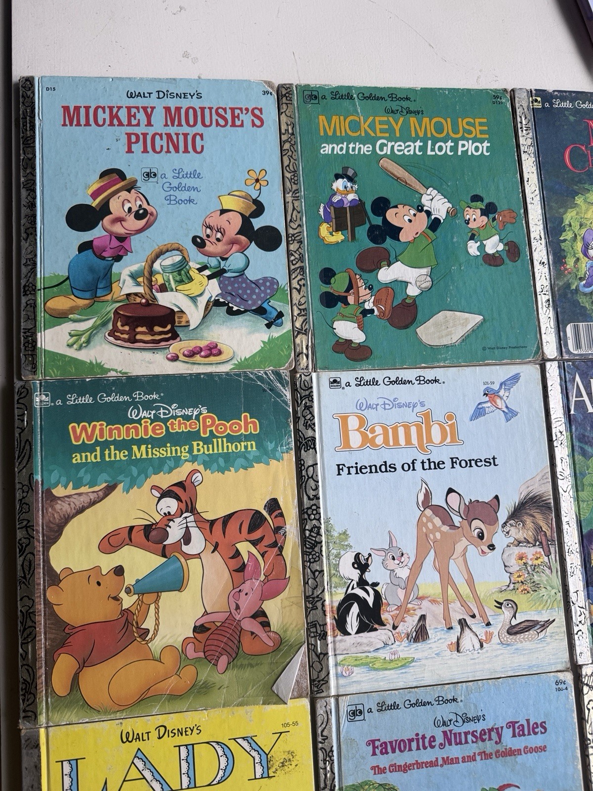 Lot Of 12 Disney Little Golden Book Read Description Many Vintage