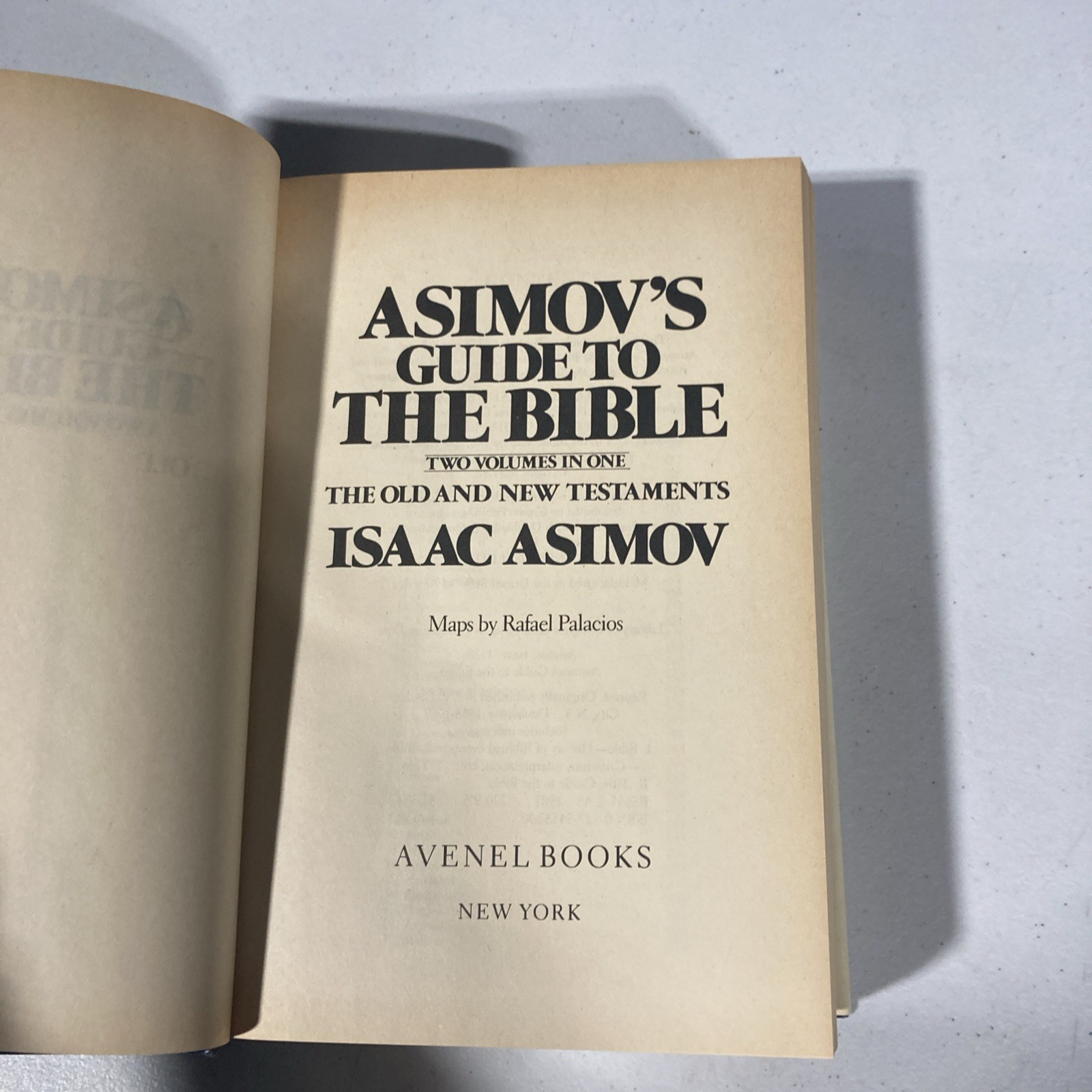Asimov’s Guide to the Bible Two Volumes in One Old & New Testaments HCDJ 1981