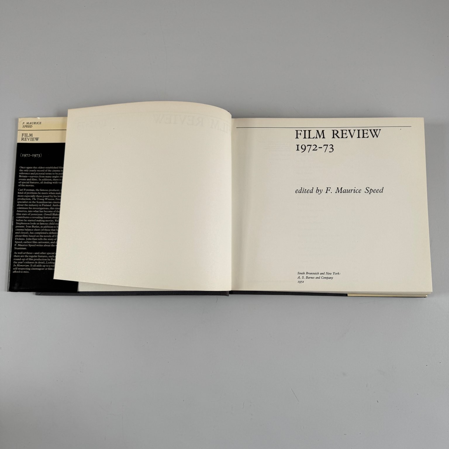 Film Review 1972-73 F. Maurice Speed 1972 First Edition Hardcover Barnes