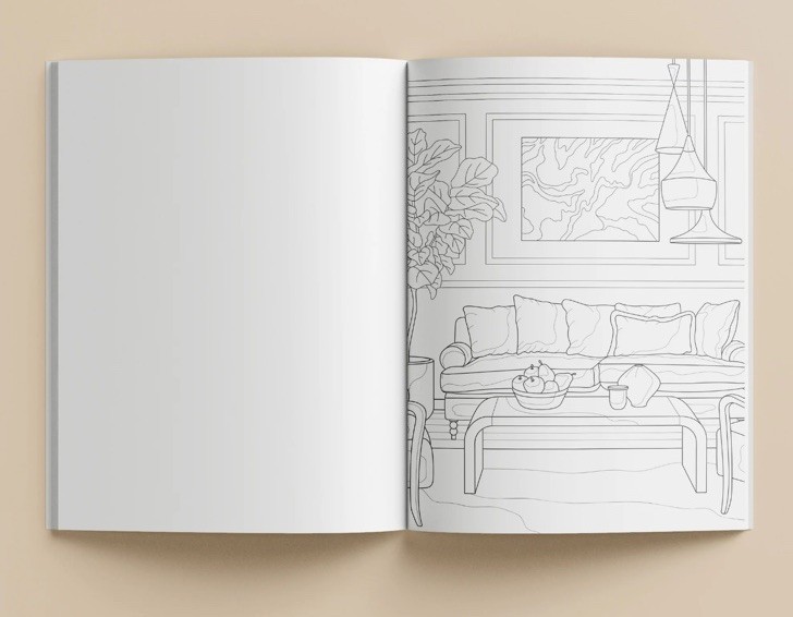 Hinkler Art Making Modern Living Coloring Book for Adults 72 Pages